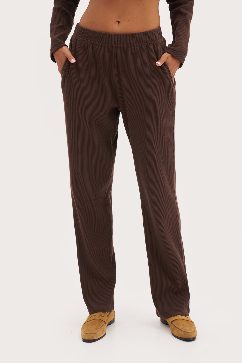 Awayday Pleated Pants - Brown