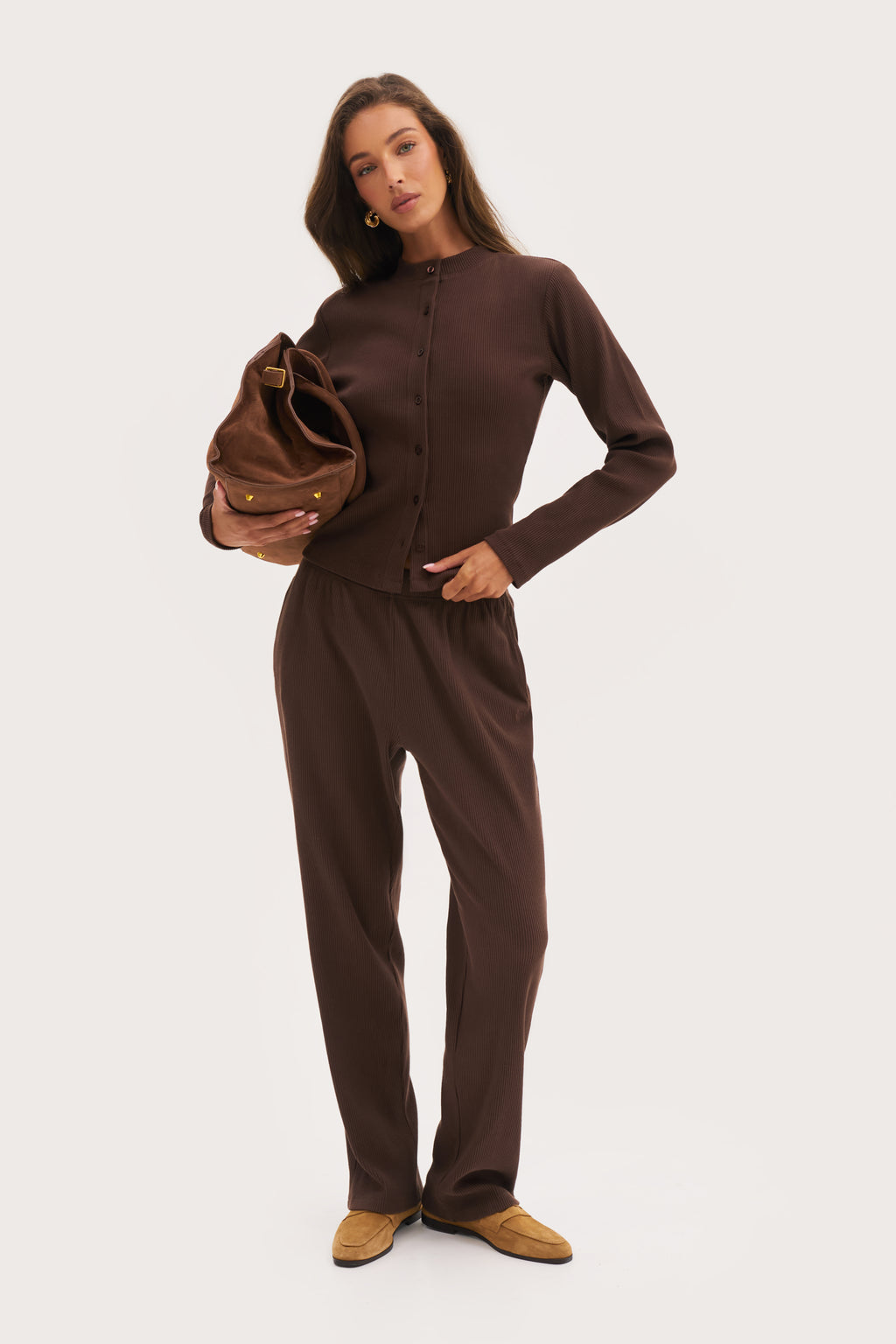 Awayday Pleated Pants - Brown