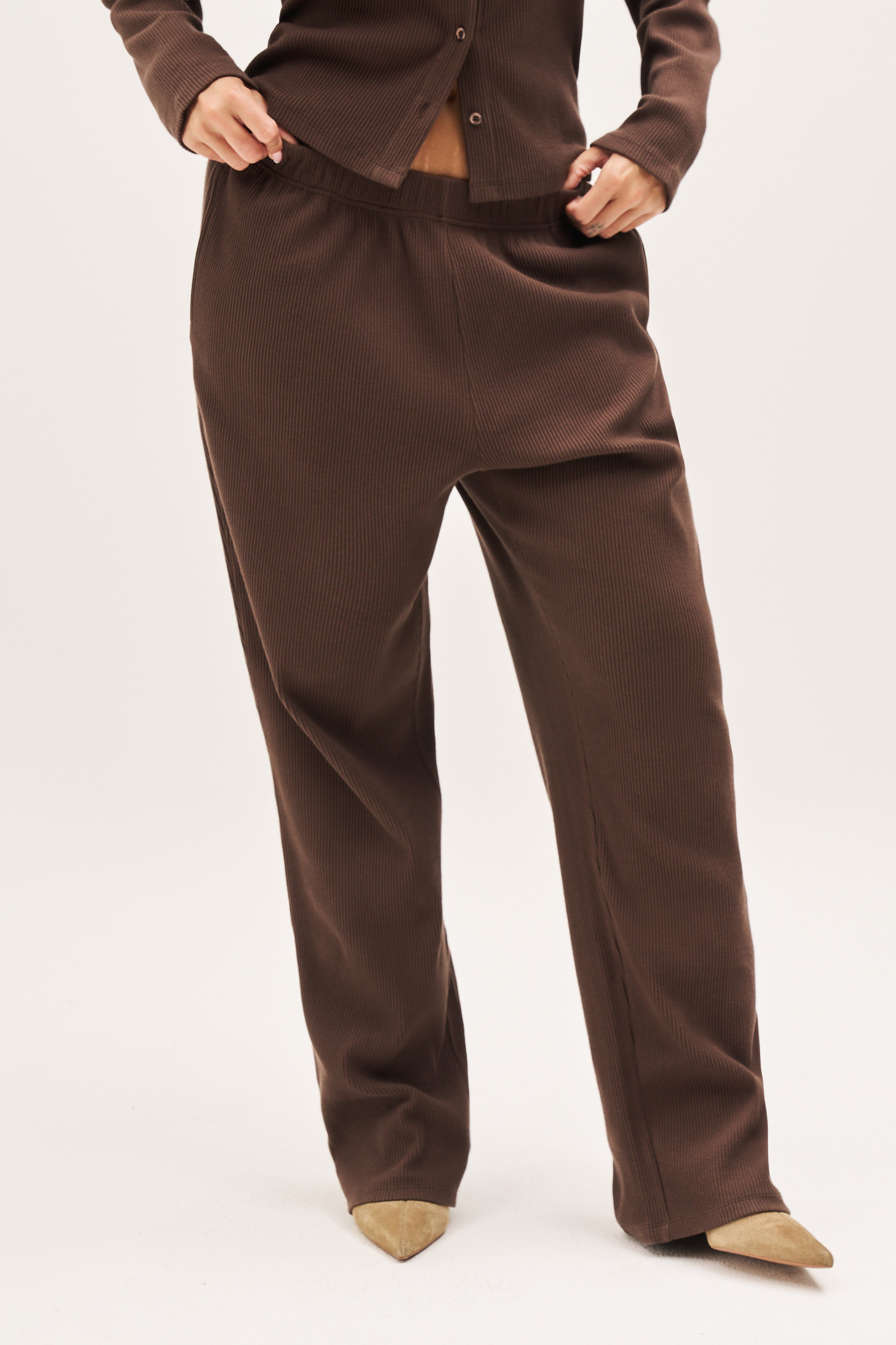Awayday Pleated Pants - Brown