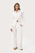 Dress Down Pleated Trousers - White