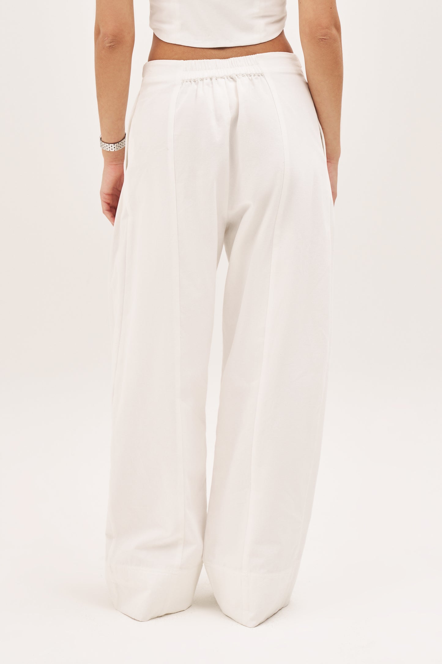 Dress Down Pleated Trousers - White