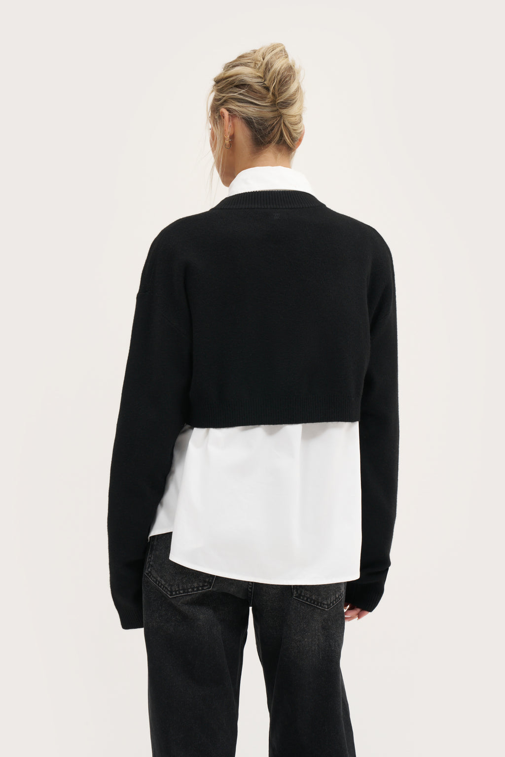 Cosy Cropped Cardigan - Black