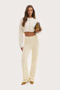 Cruise Fine Knit Pants - Buttercream