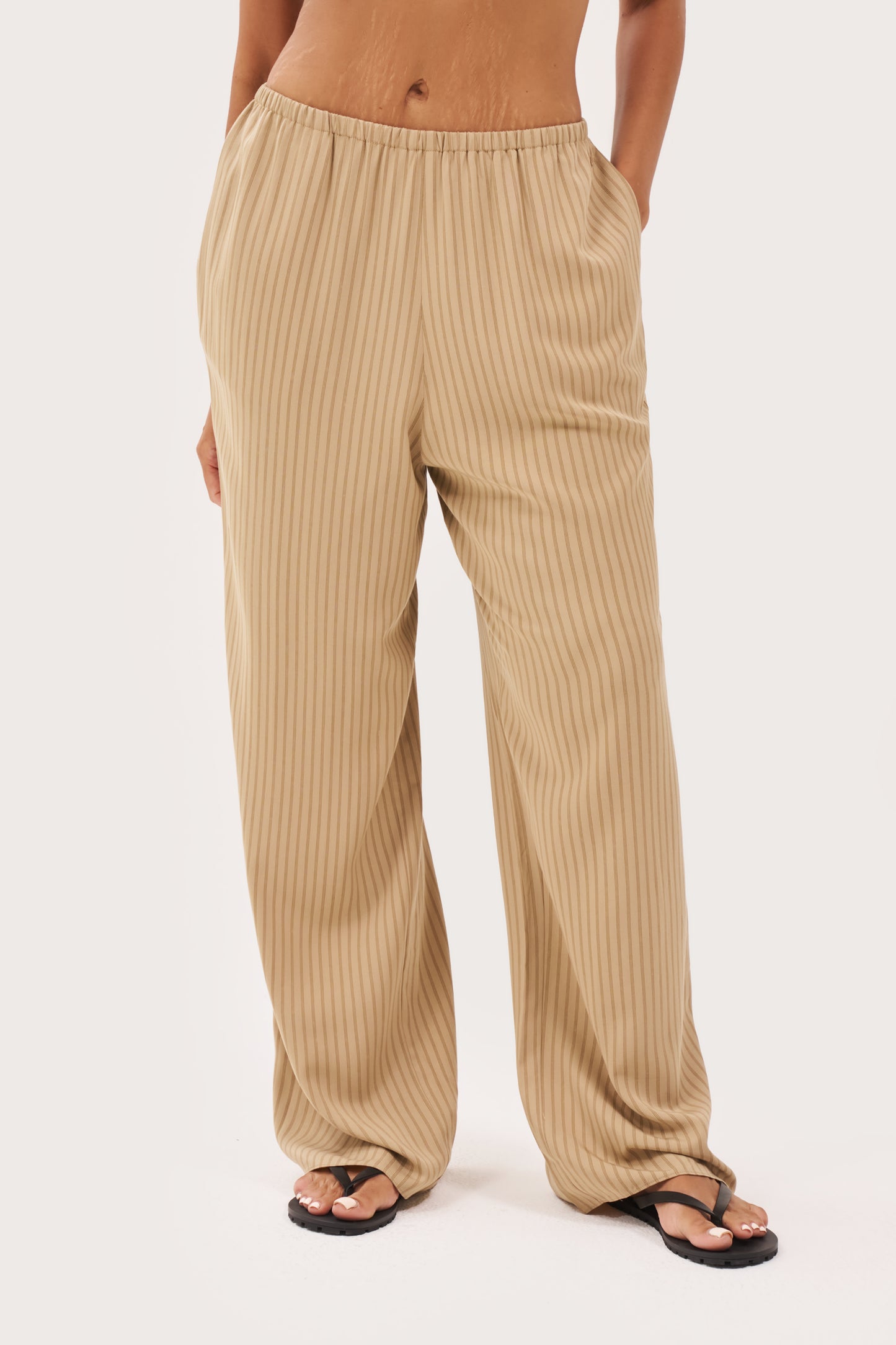 Treble Stripe Pants - Sand