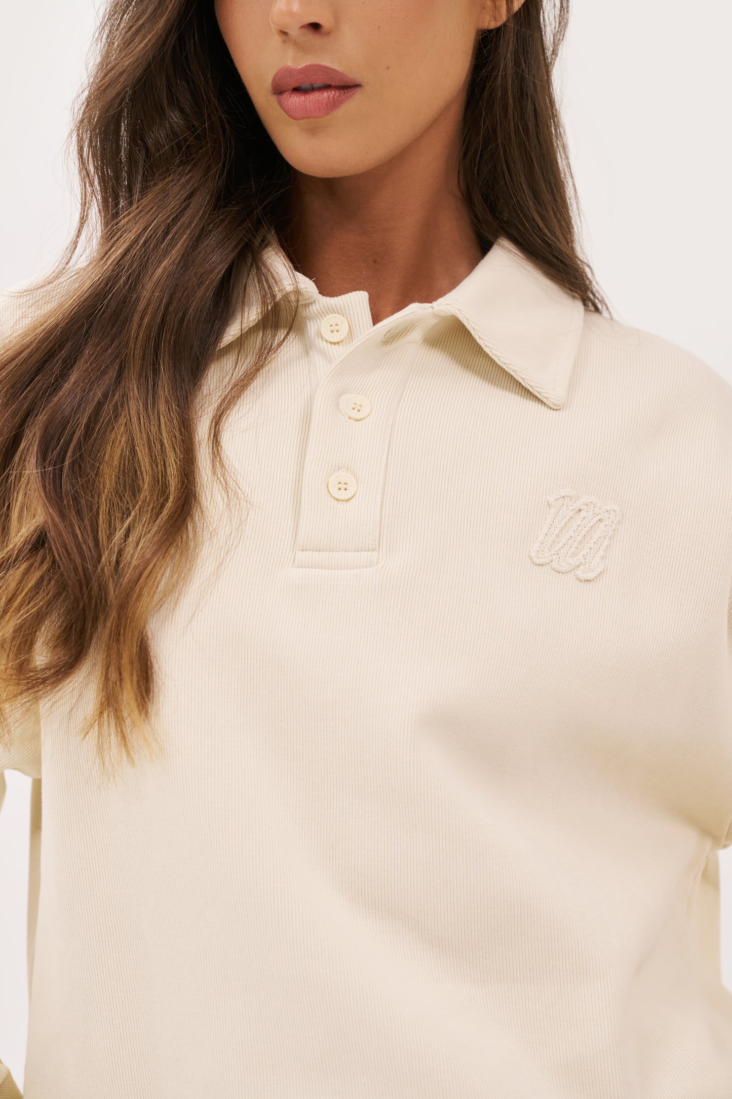 Daily Errands Collared Sweatshirt - Vintage White