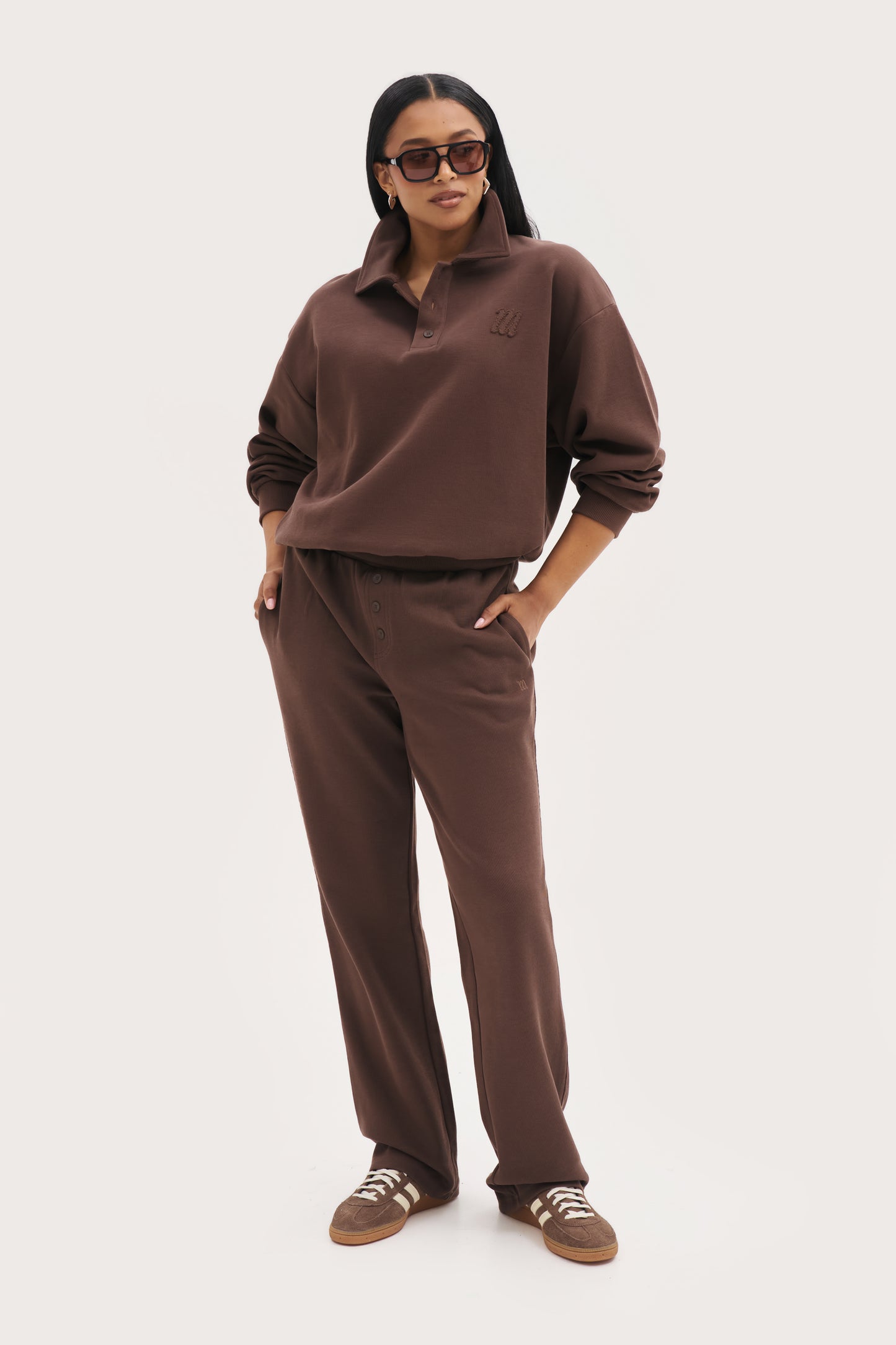 Daily Errands Collared Sweatshirt - Washed Mocha