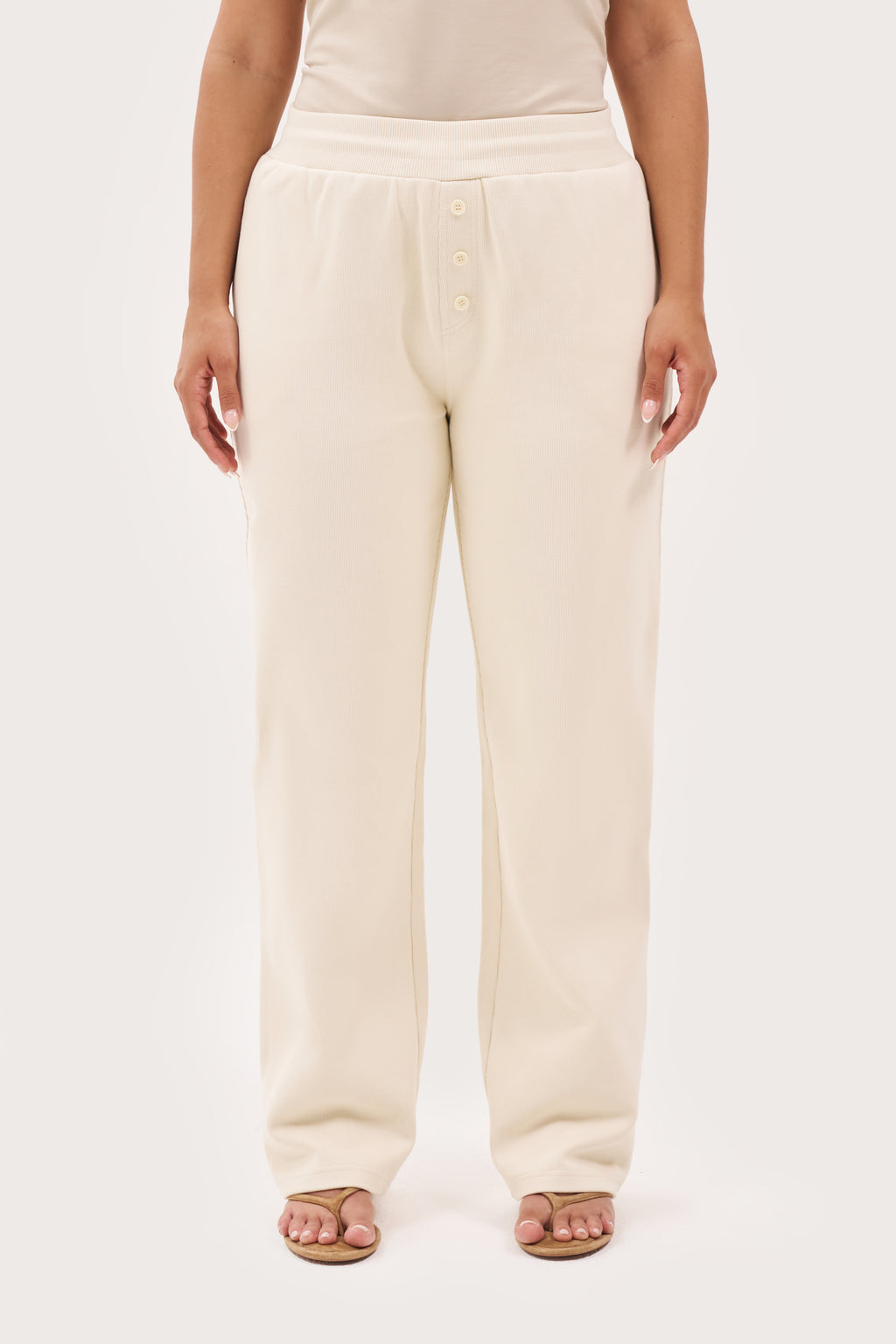 Daily Errands Straight Leg Joggers - Vintage White
