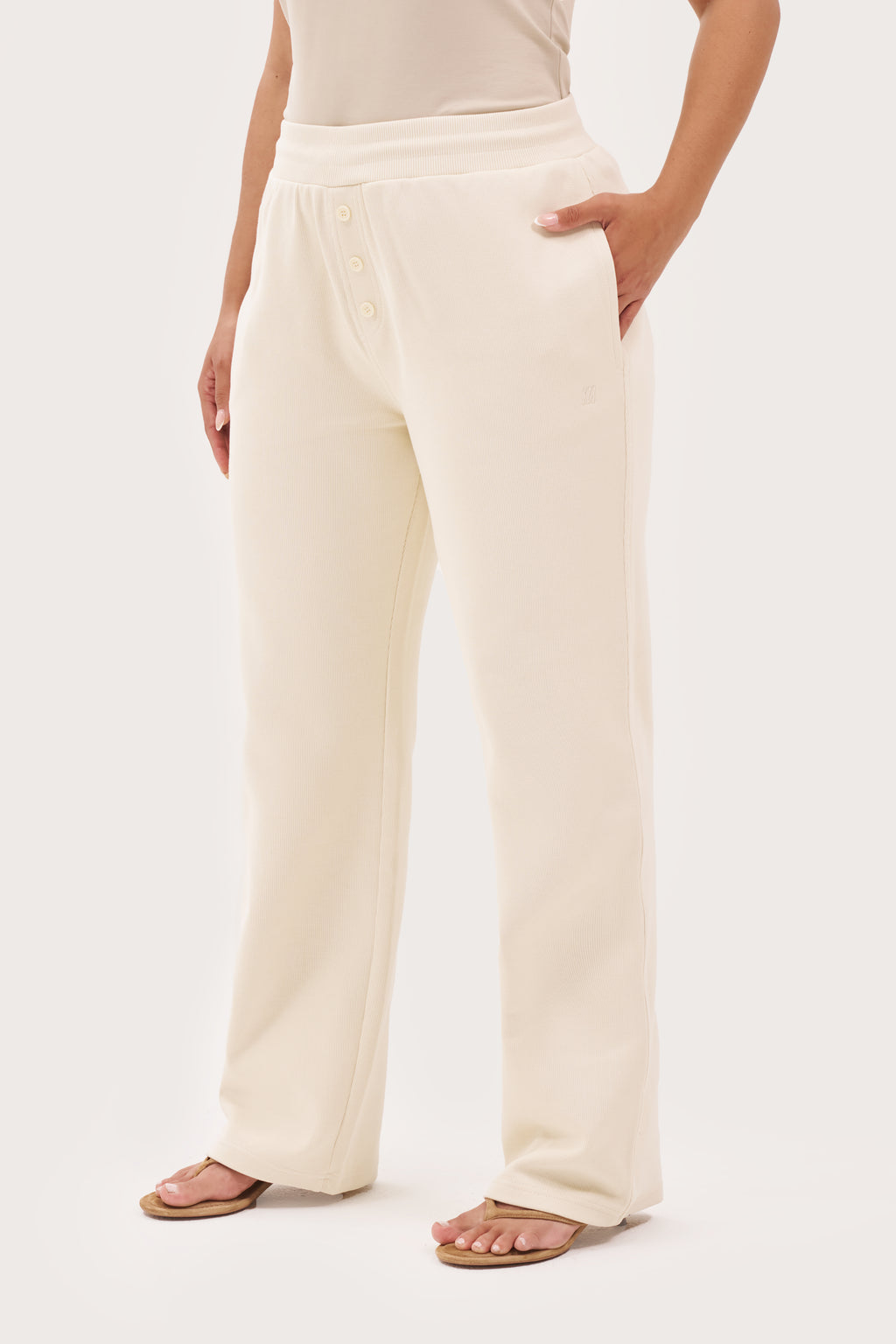 Daily Errands Straight Leg Joggers - Vintage White