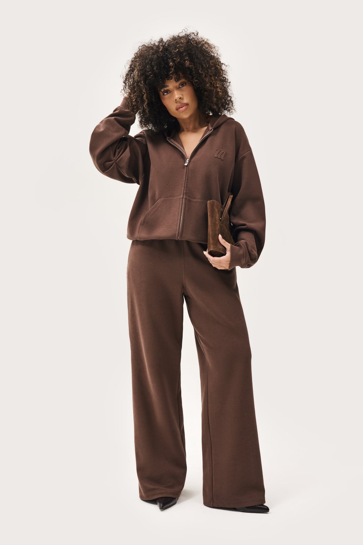 Daily Errands Wide Leg Joggers Washed Mocha