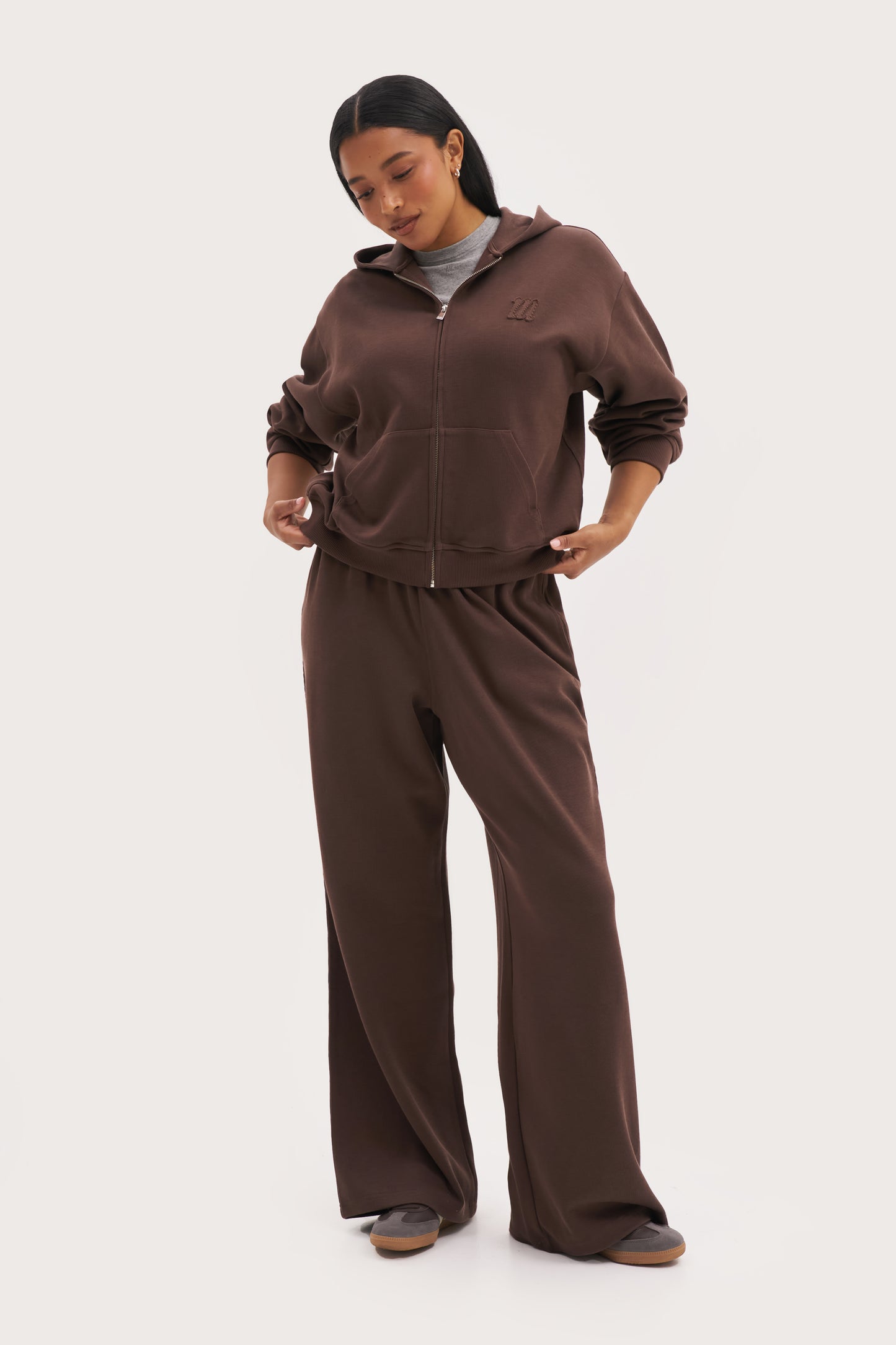 Daily Errands Mid Length Hoodie - Washed Mocha