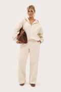 Daily Errands Wide Leg Joggers - Vintage White
