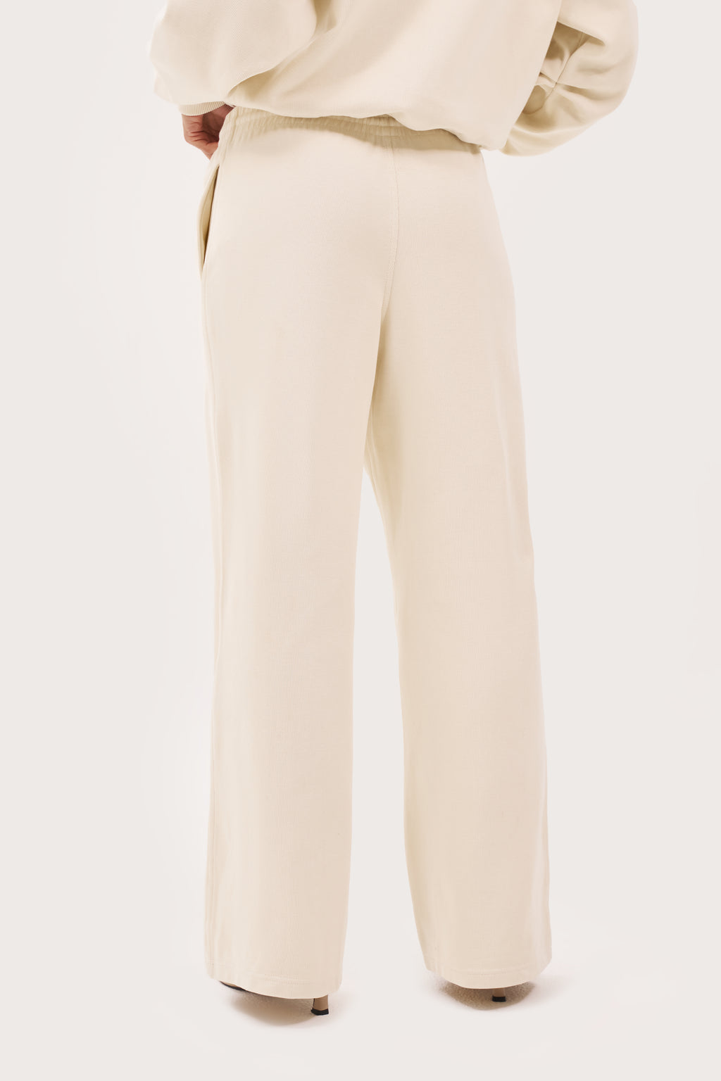Daily Errands Wide Leg Joggers - Vintage White