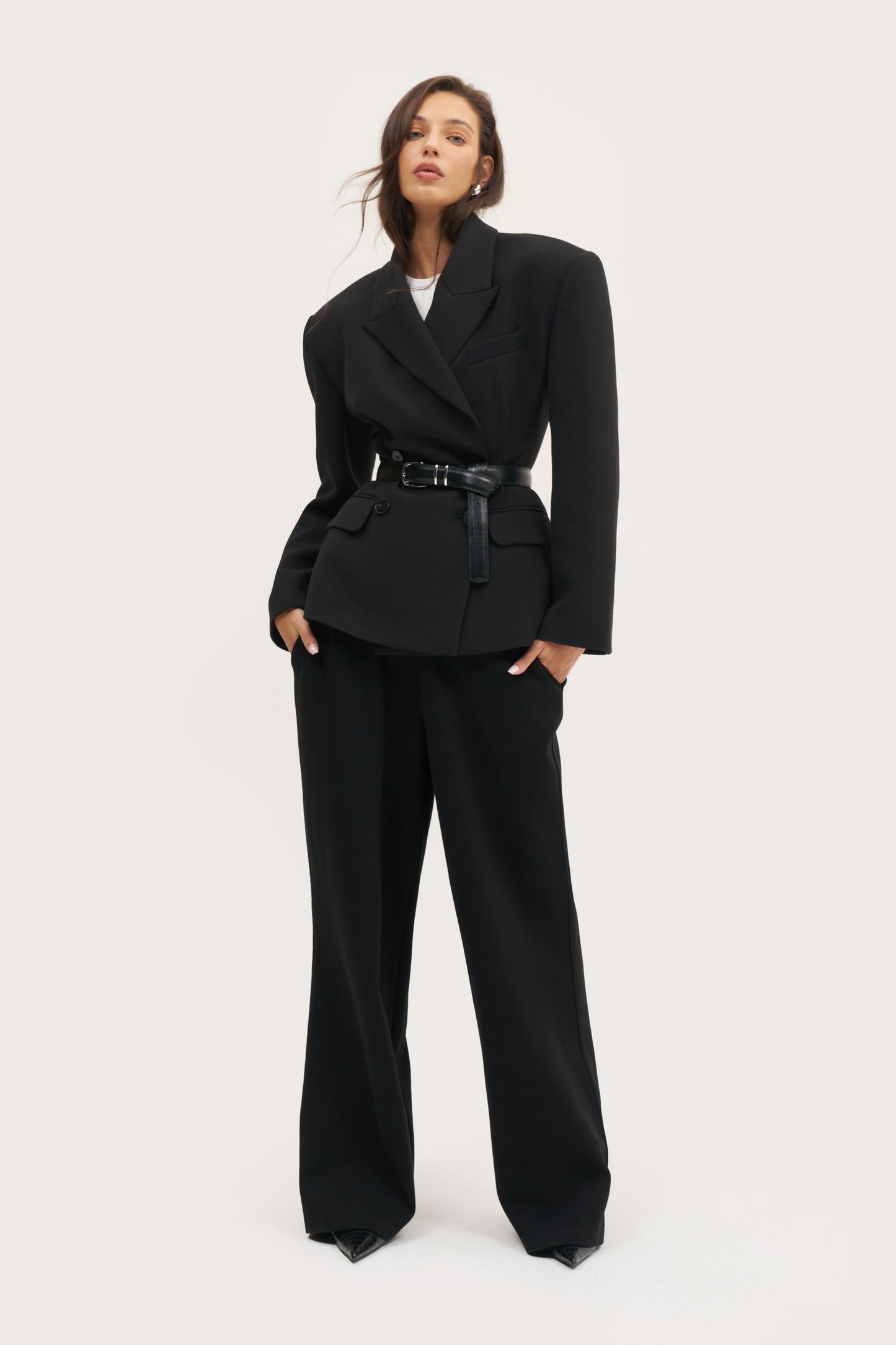 Daily Errands Wide Leg Joggers - Vintage Black