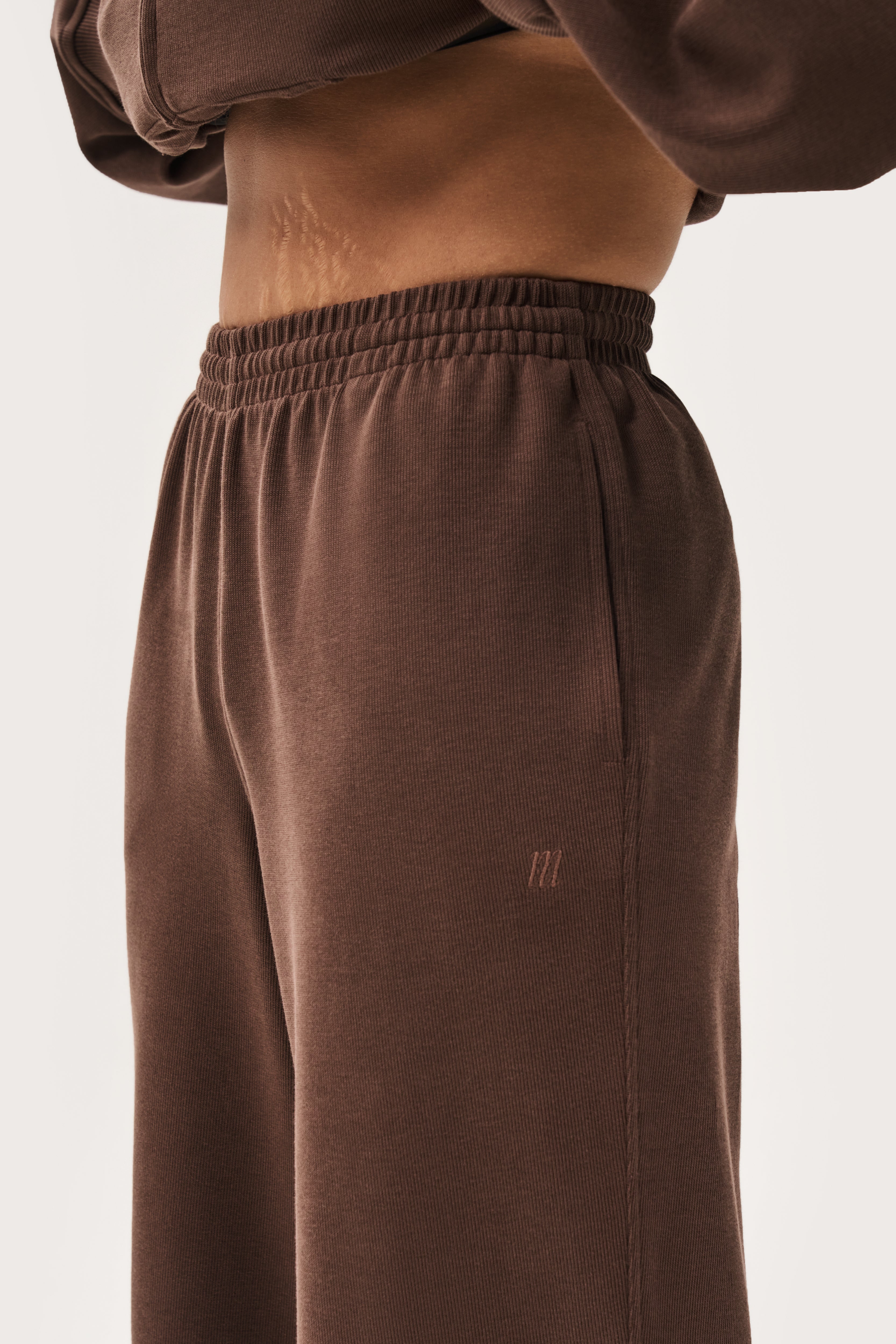 Daily Errands Wide Leg Joggers - Washed Mocha