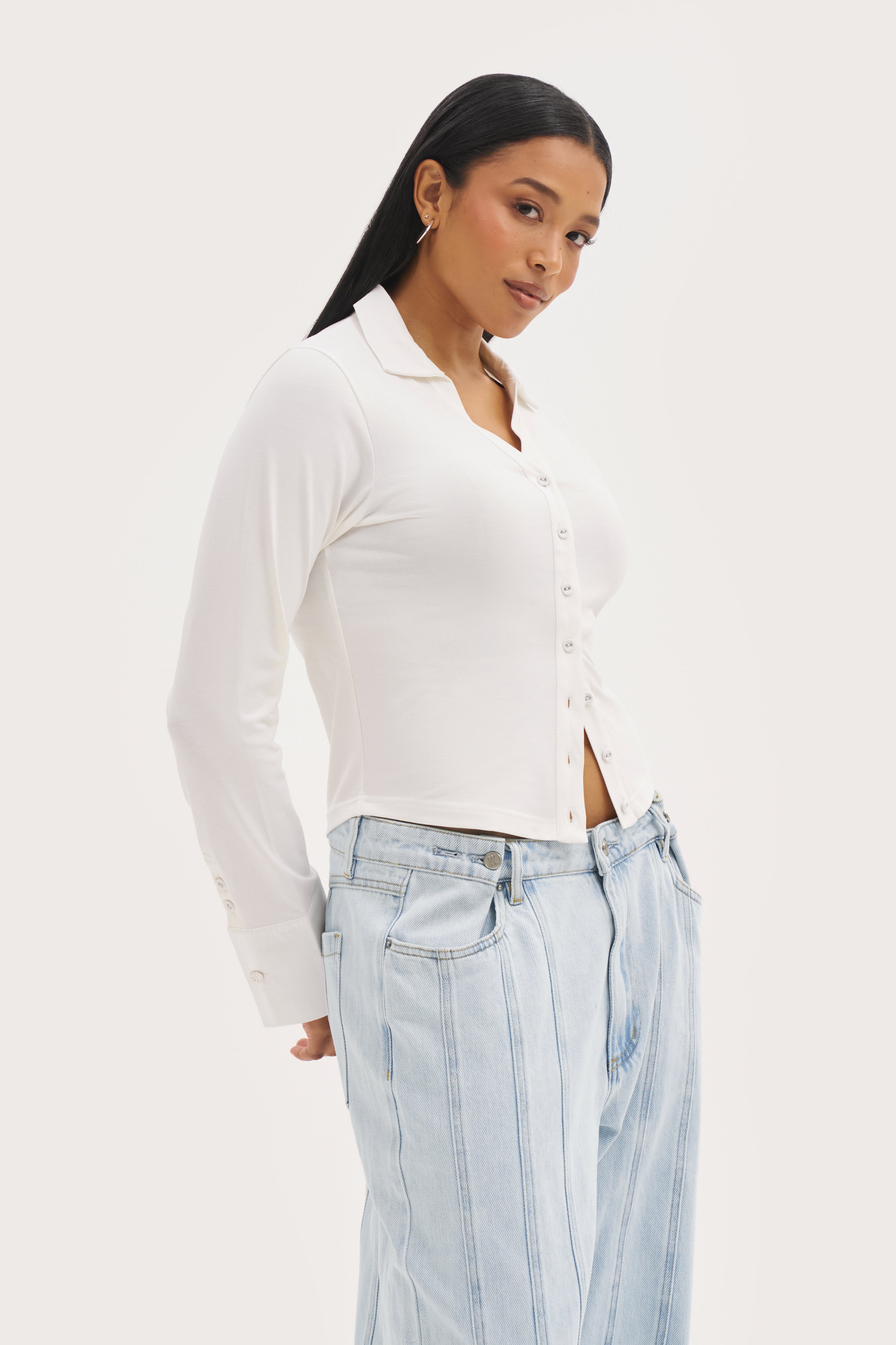 Daily Errands Fitted Shirt - White