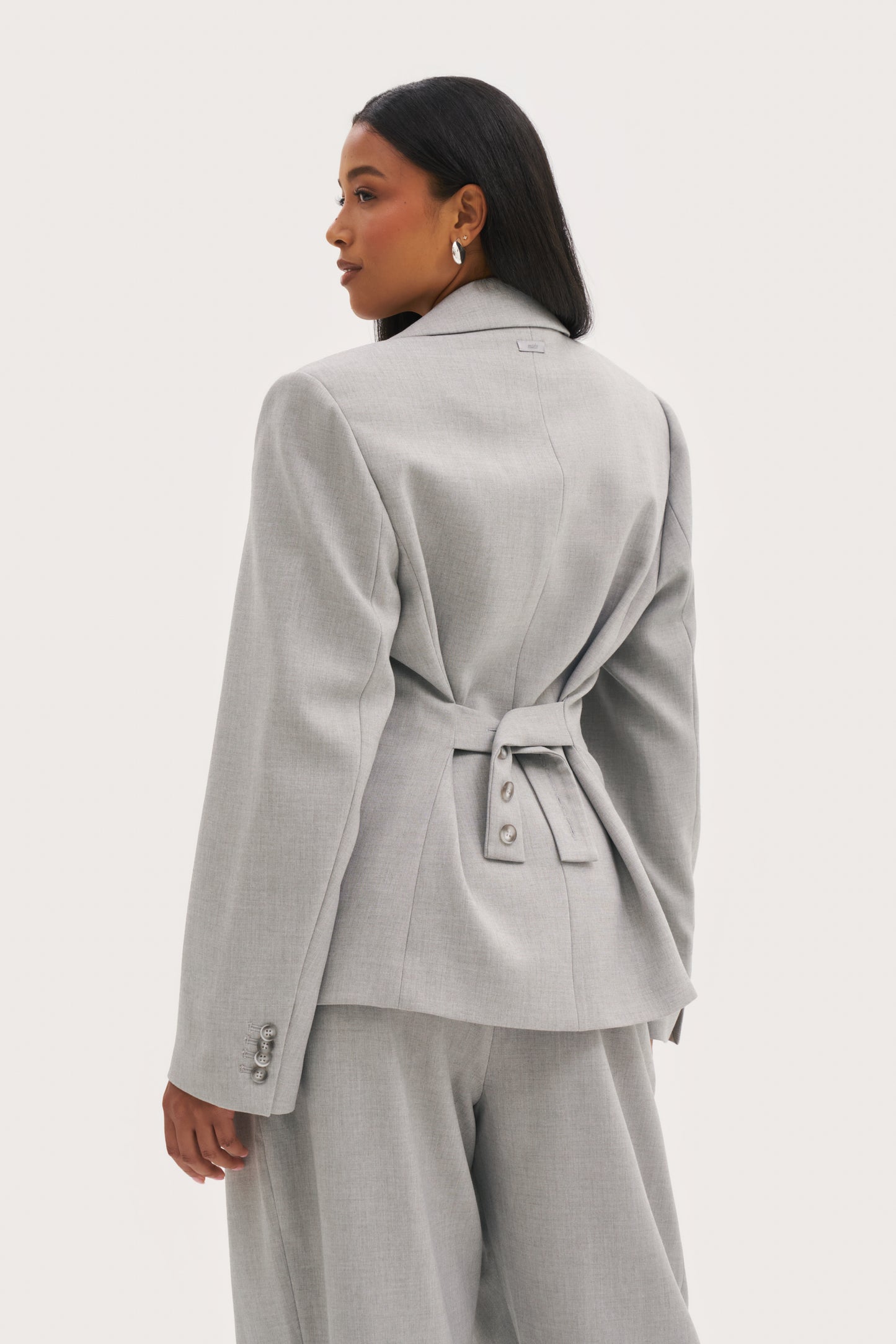Hourglass Blazer - Light Grey
