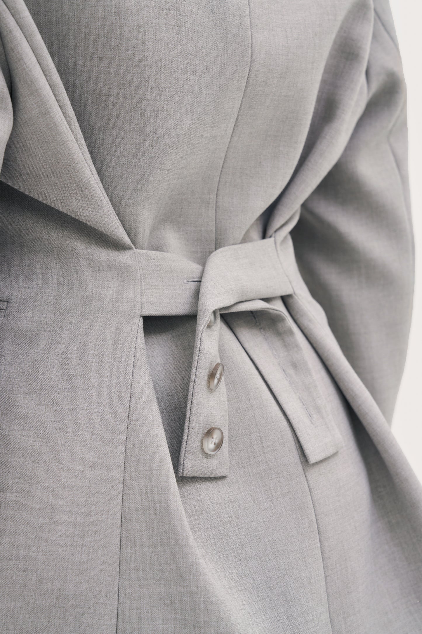 Hourglass Blazer - Light Grey