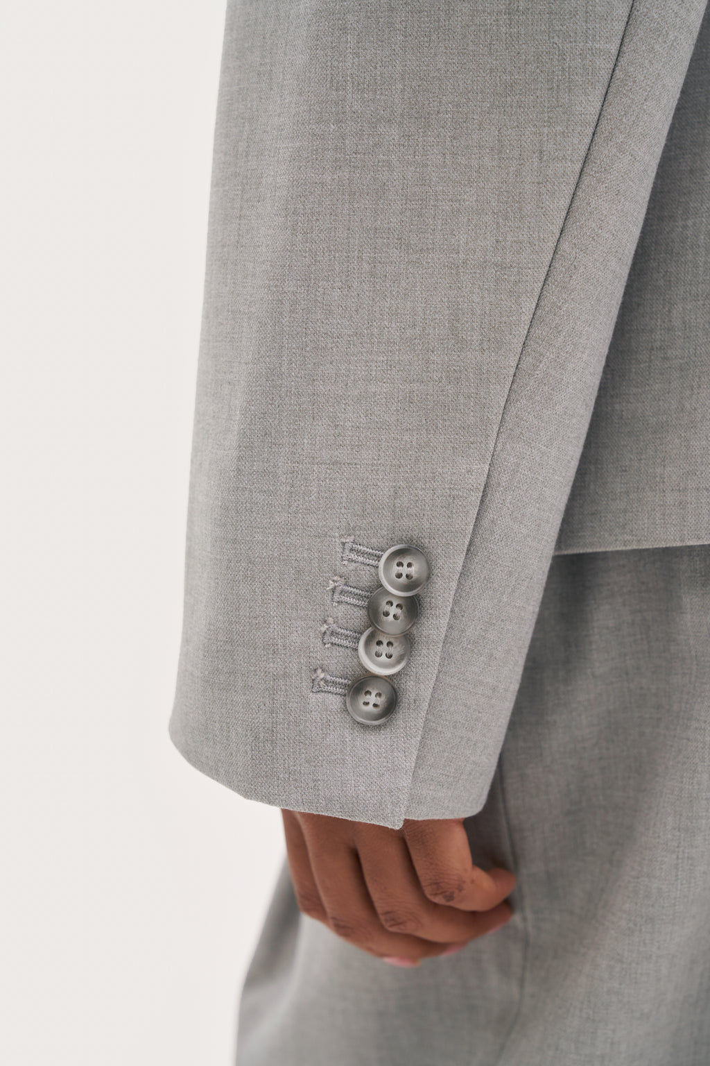 Hourglass Blazer - Light Grey