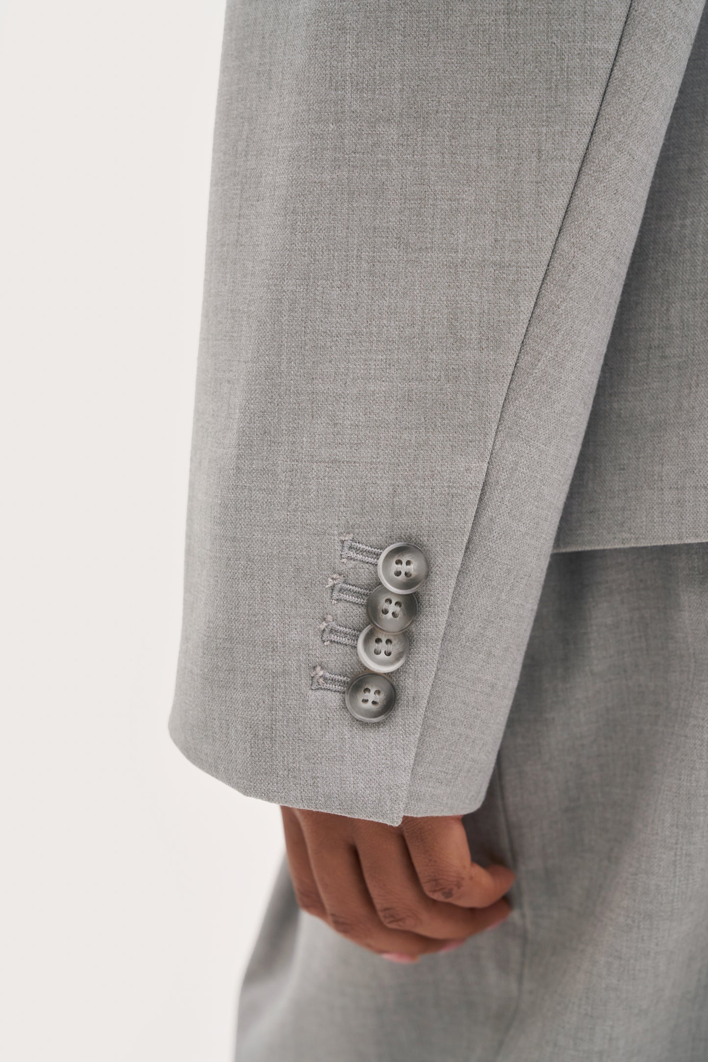 Hourglass Blazer - Light Grey