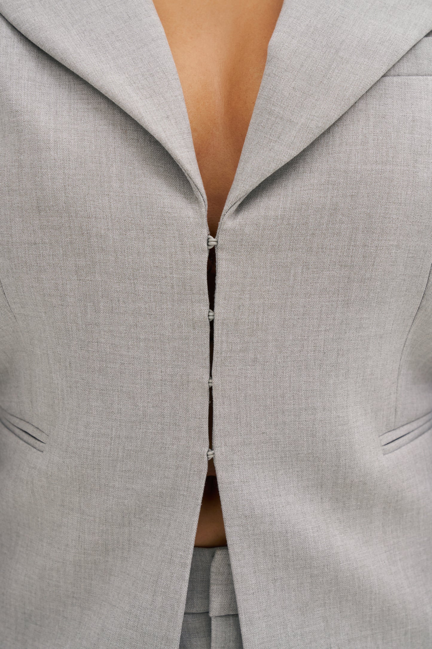 Hourglass Blazer - Light Grey
