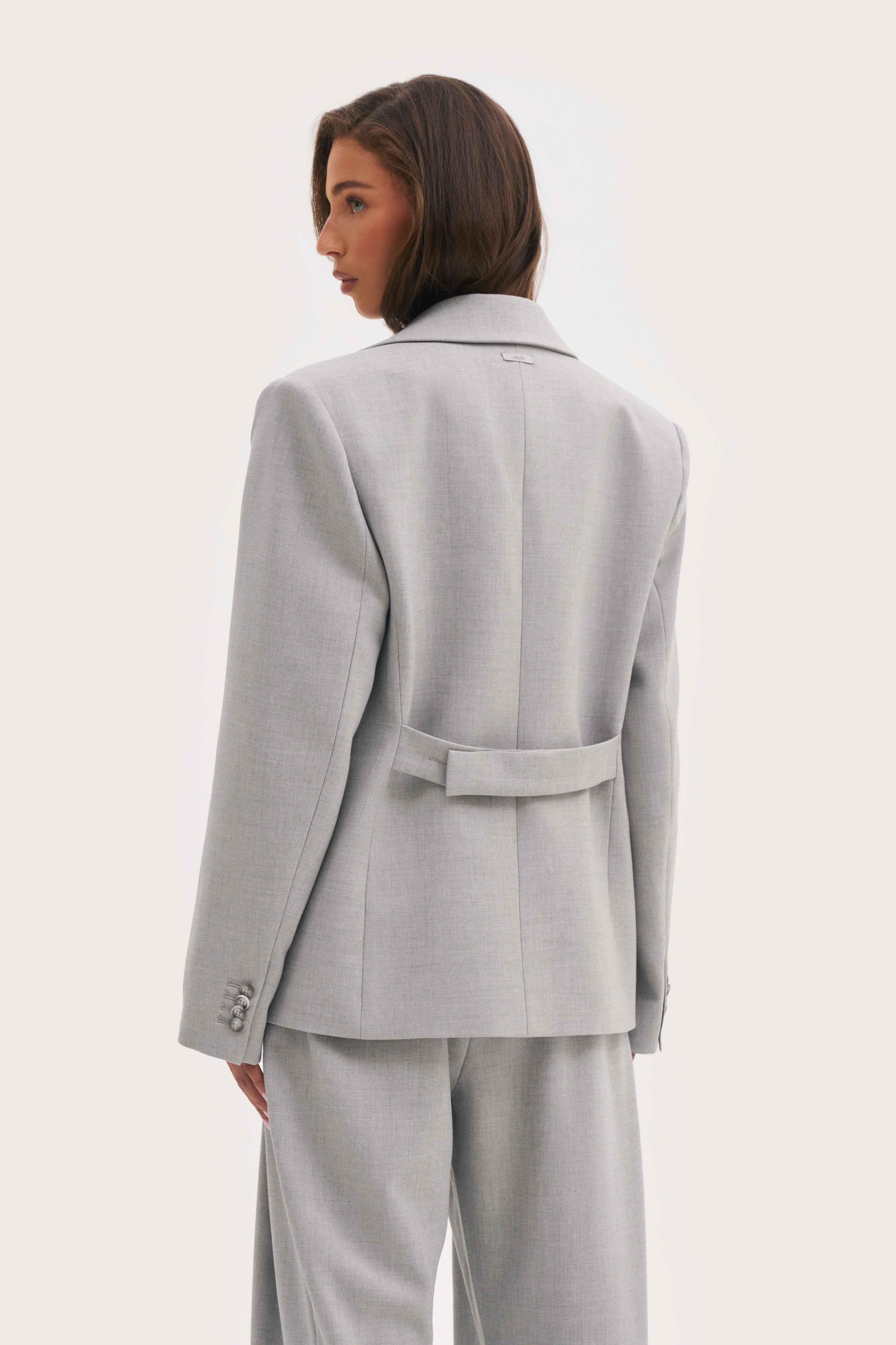 Hourglass Blazer - Light Grey