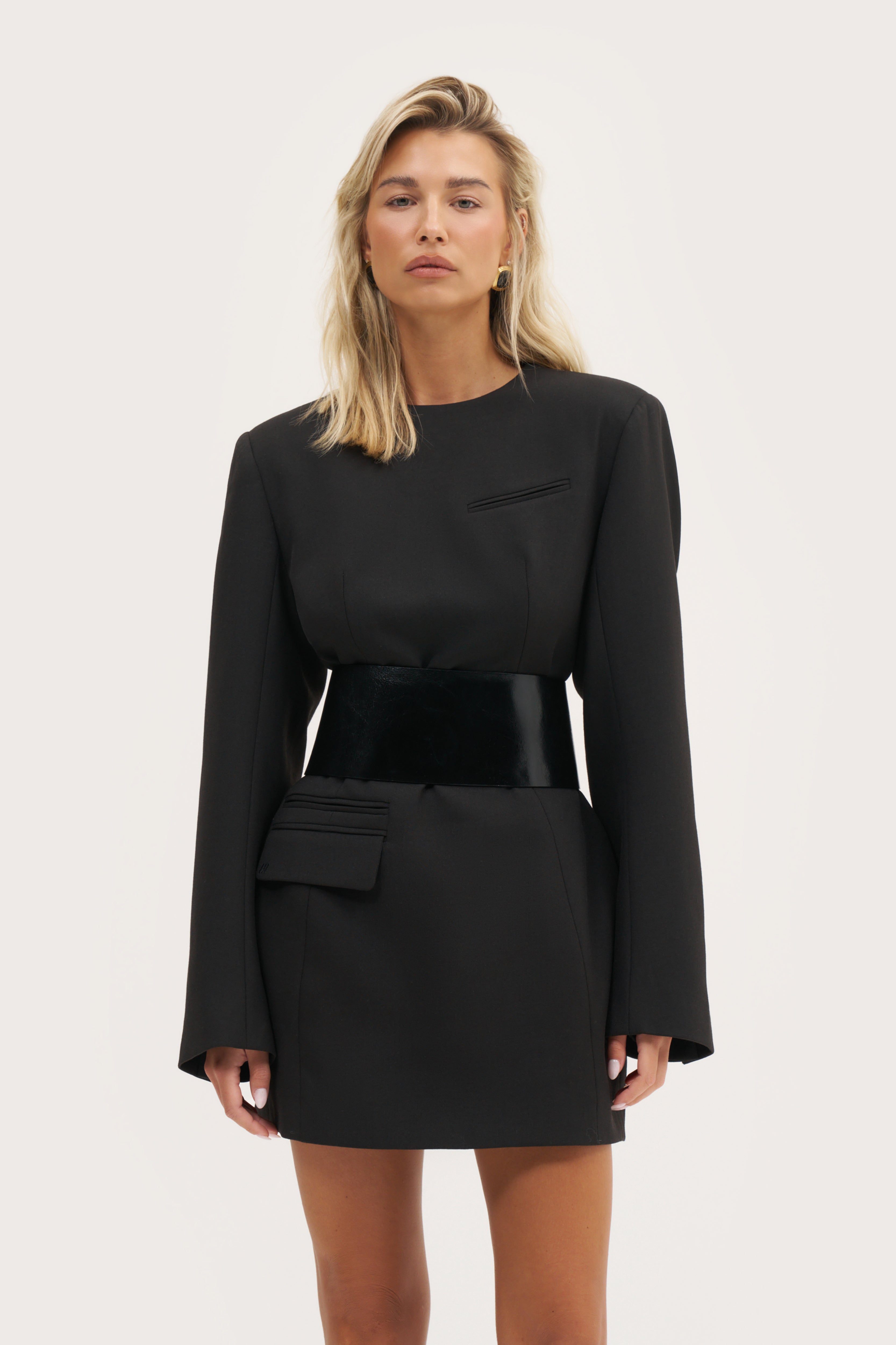 Sophie Tailored Dress - Black