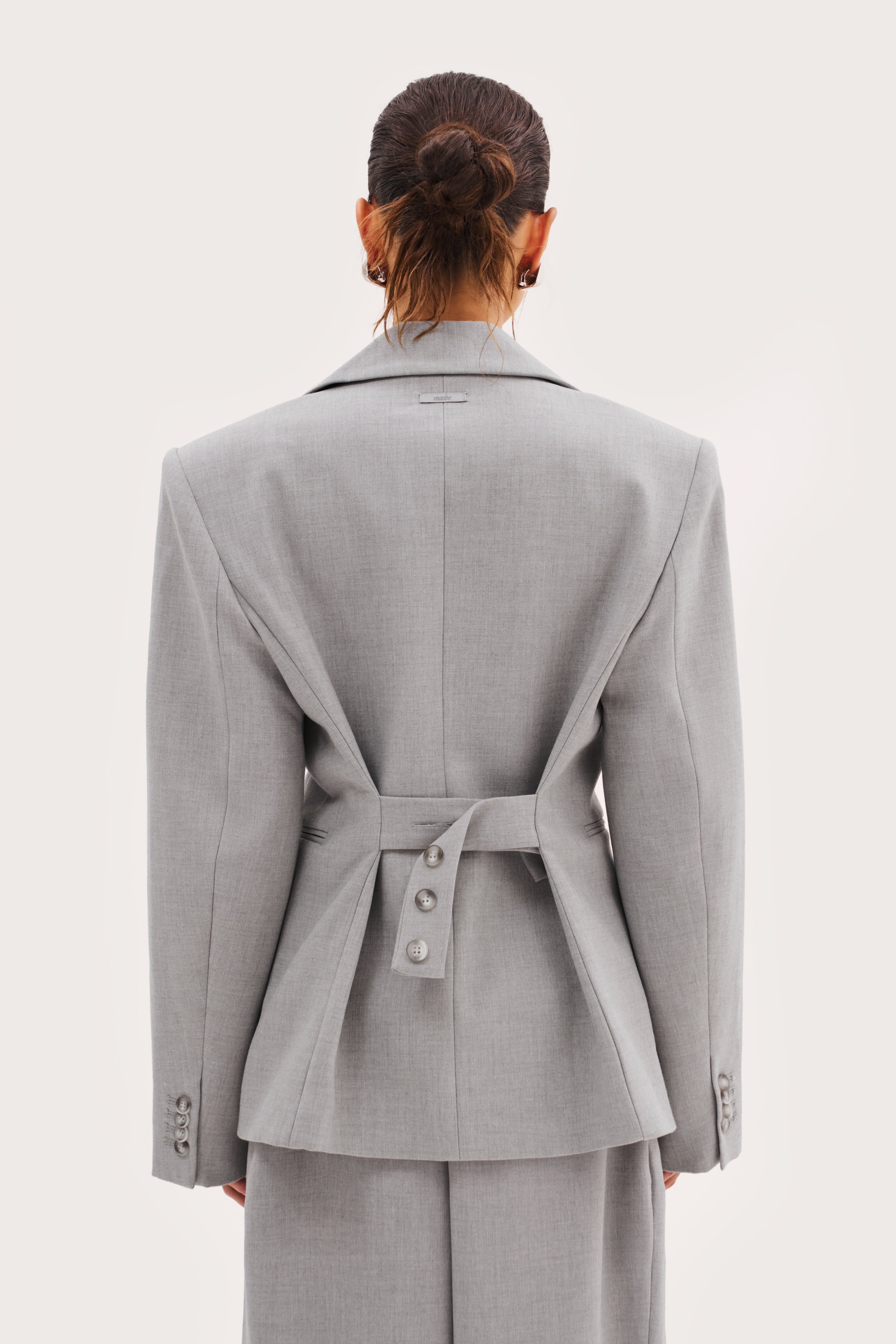Hourglass Blazer - Light Grey
