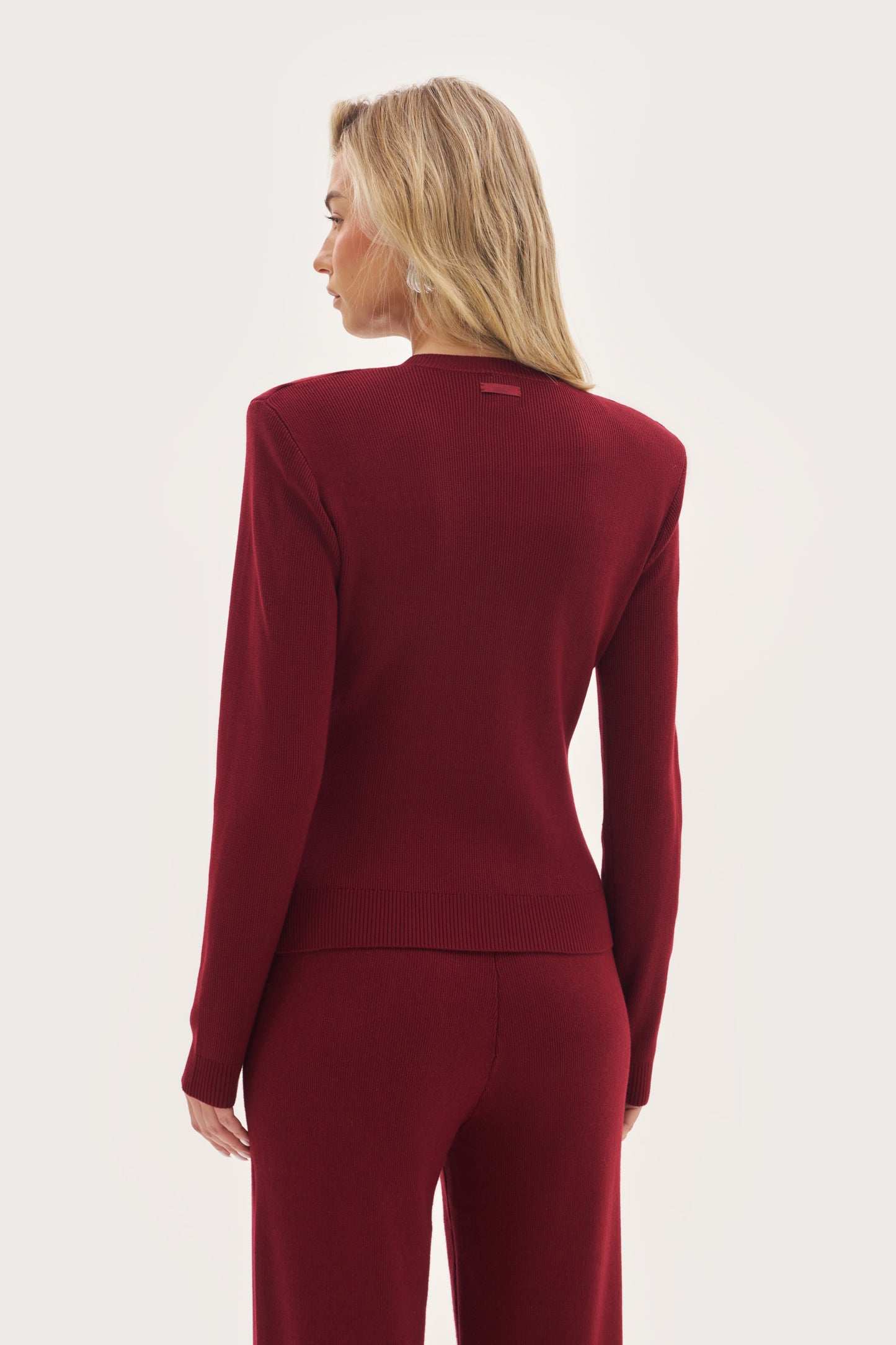 Retreat Ribbed Knit Top - Burgundy
