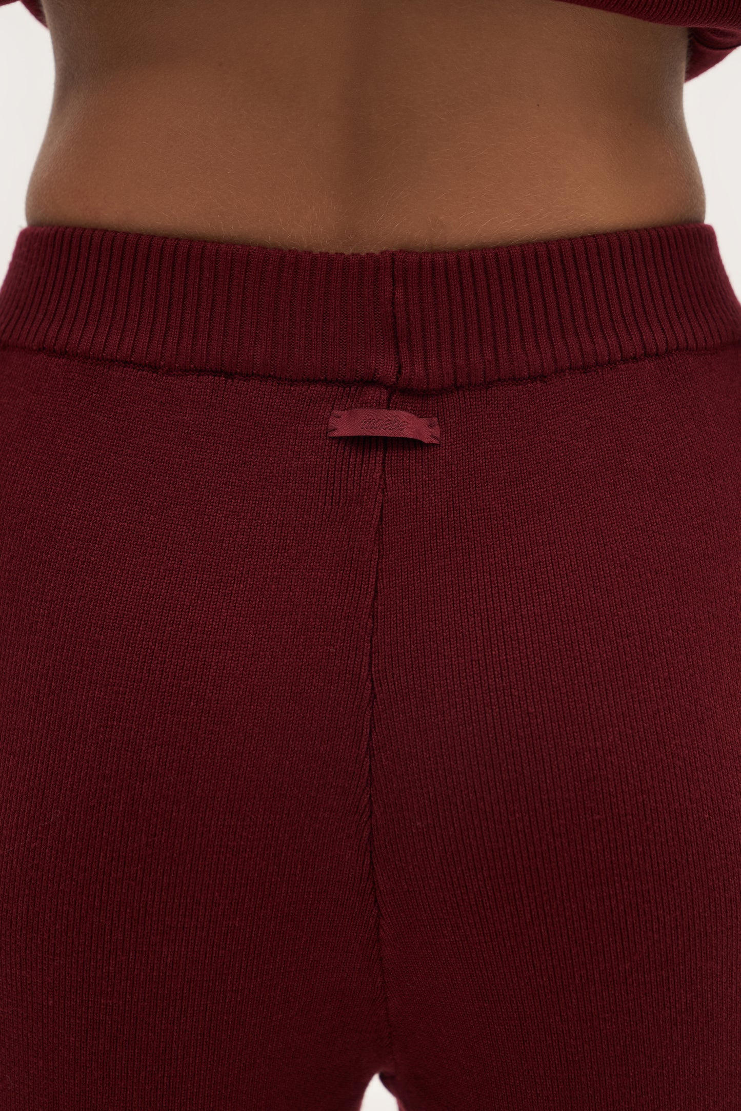 Retreat Ribbed Knit Pants - Burgundy