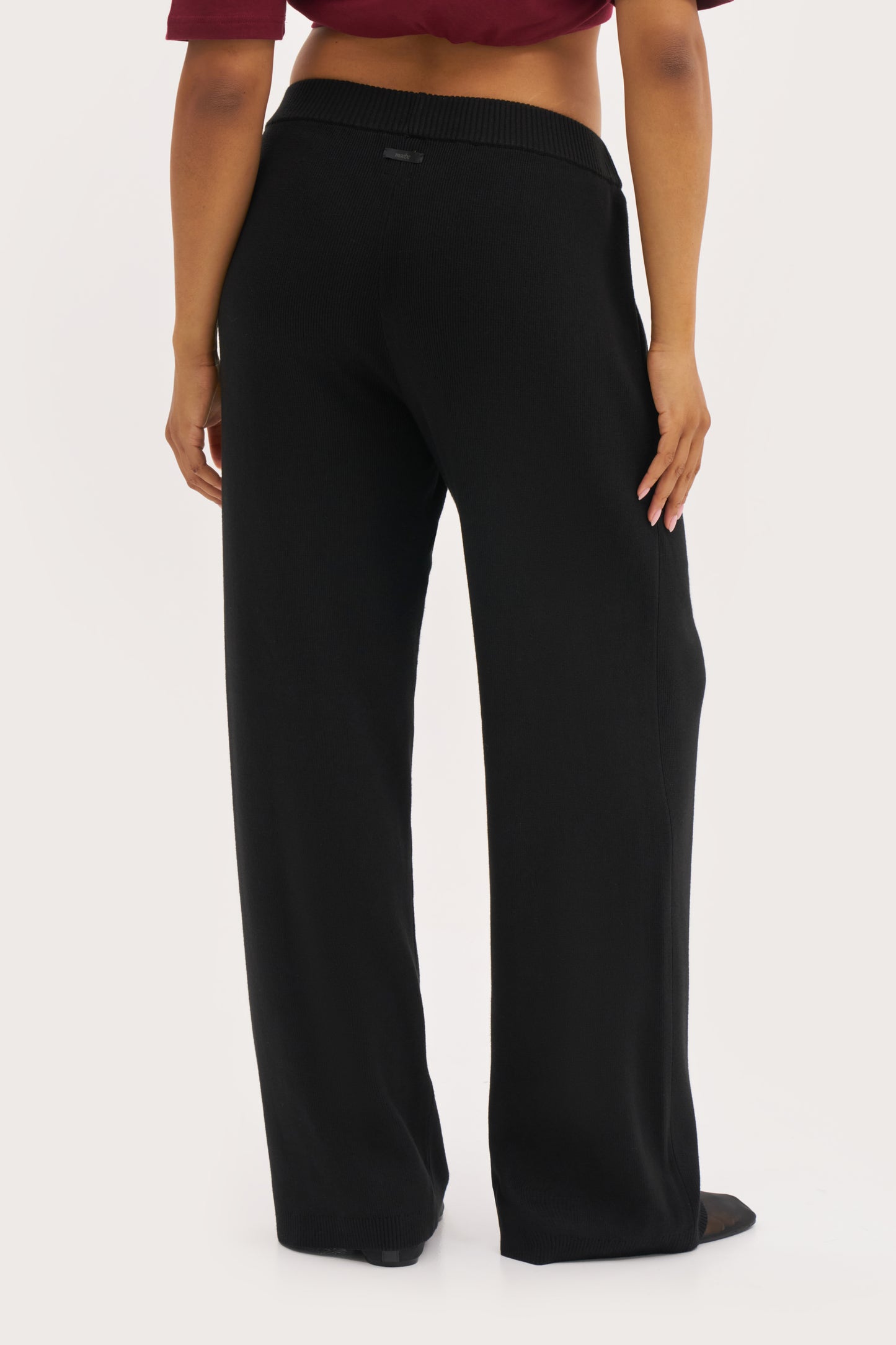 Retreat Ribbed Knit Pants - Black