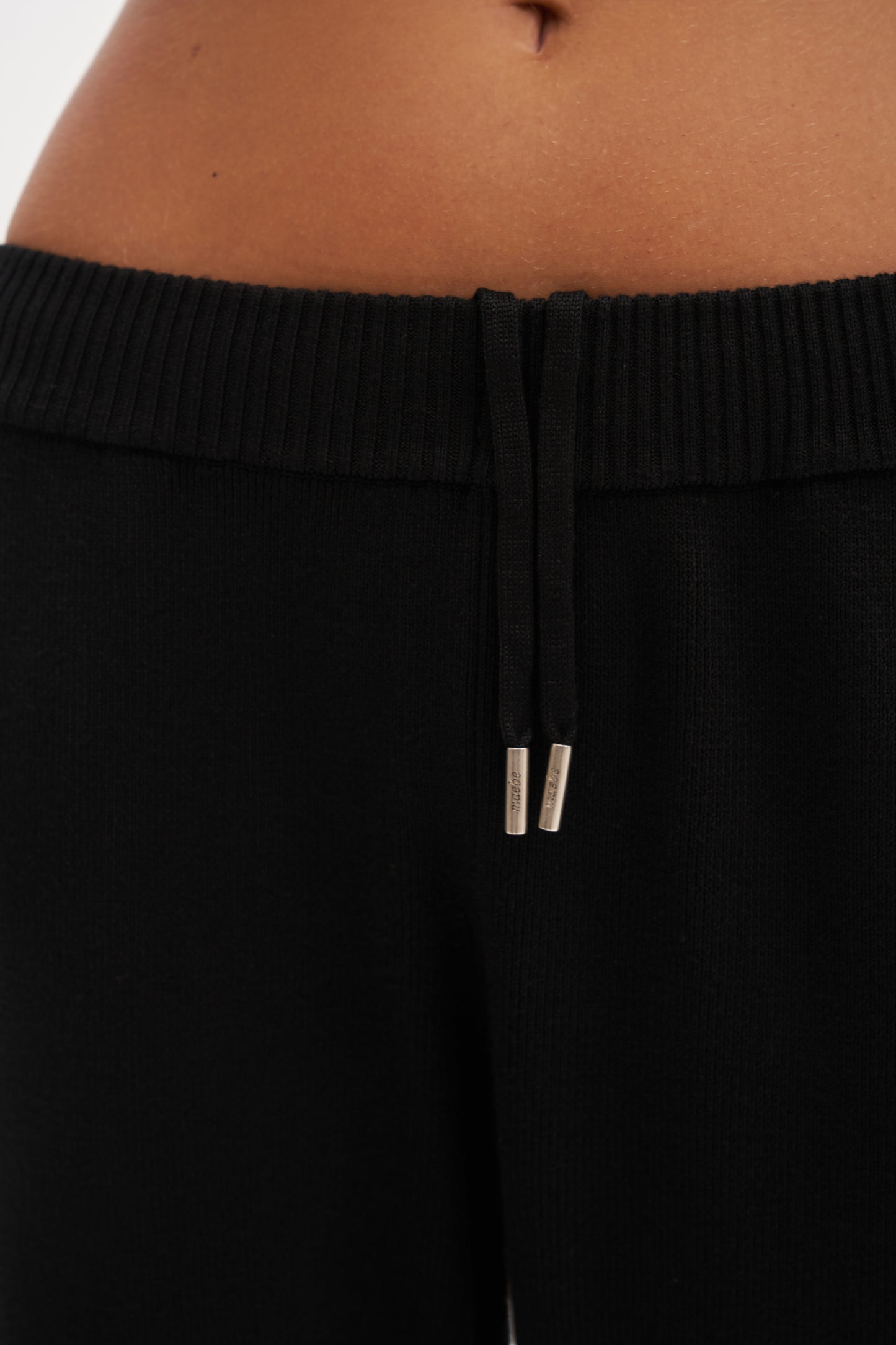 Retreat Ribbed Knit Pants - Black