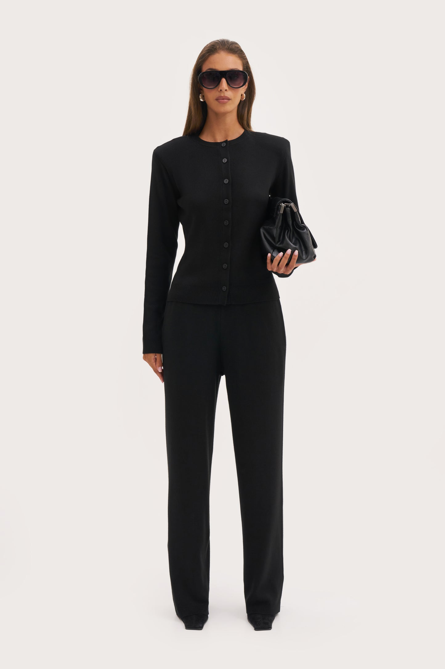 Retreat Ribbed Knit Top - Black