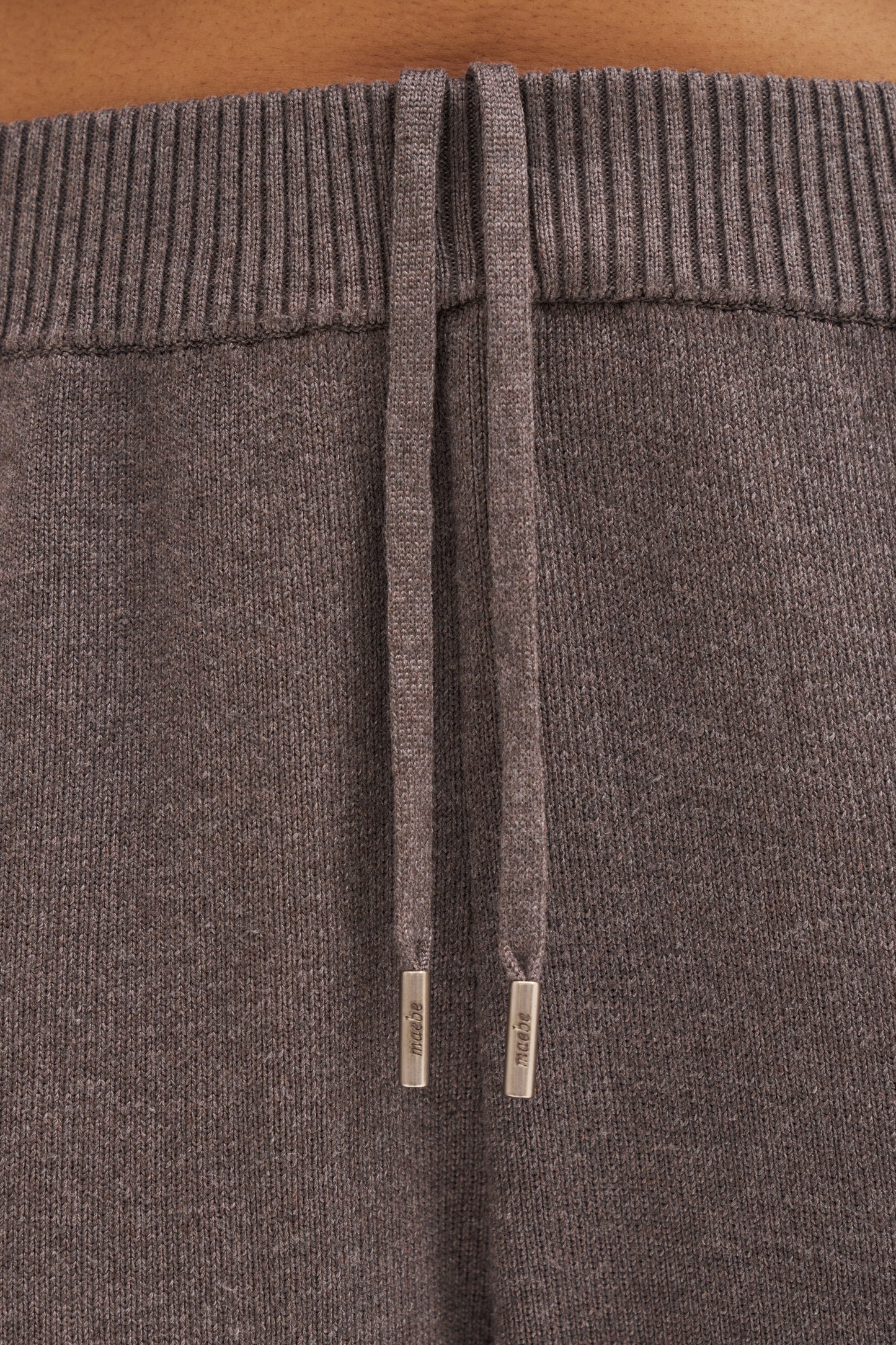 Retreat Ribbed Knit Pants - Brown Marl