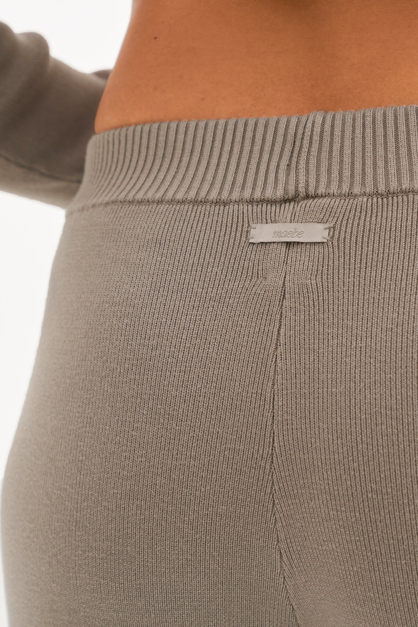 Retreat Ribbed Knit Pants - Taupe