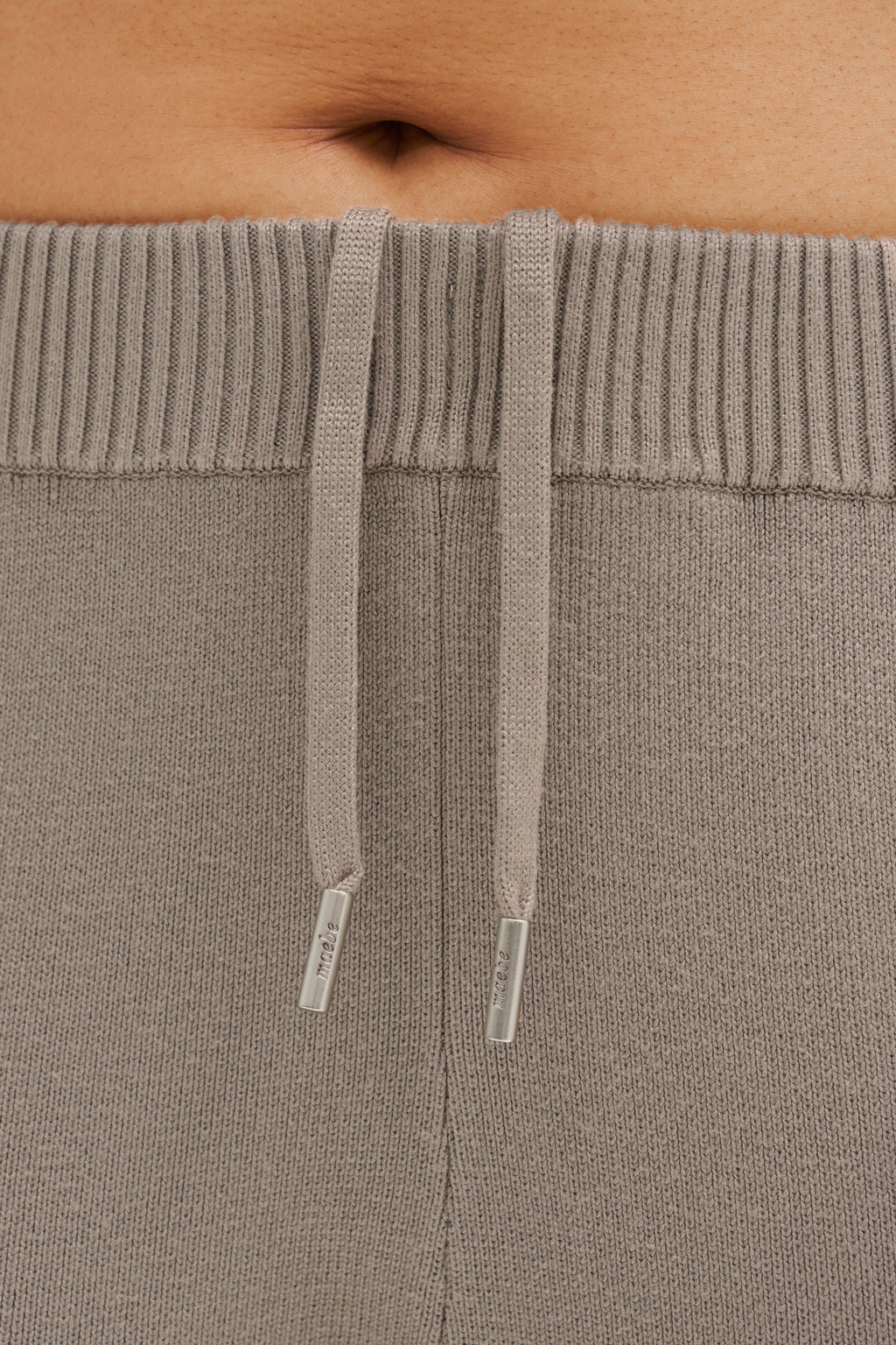 Retreat Ribbed Knit Pants - Taupe