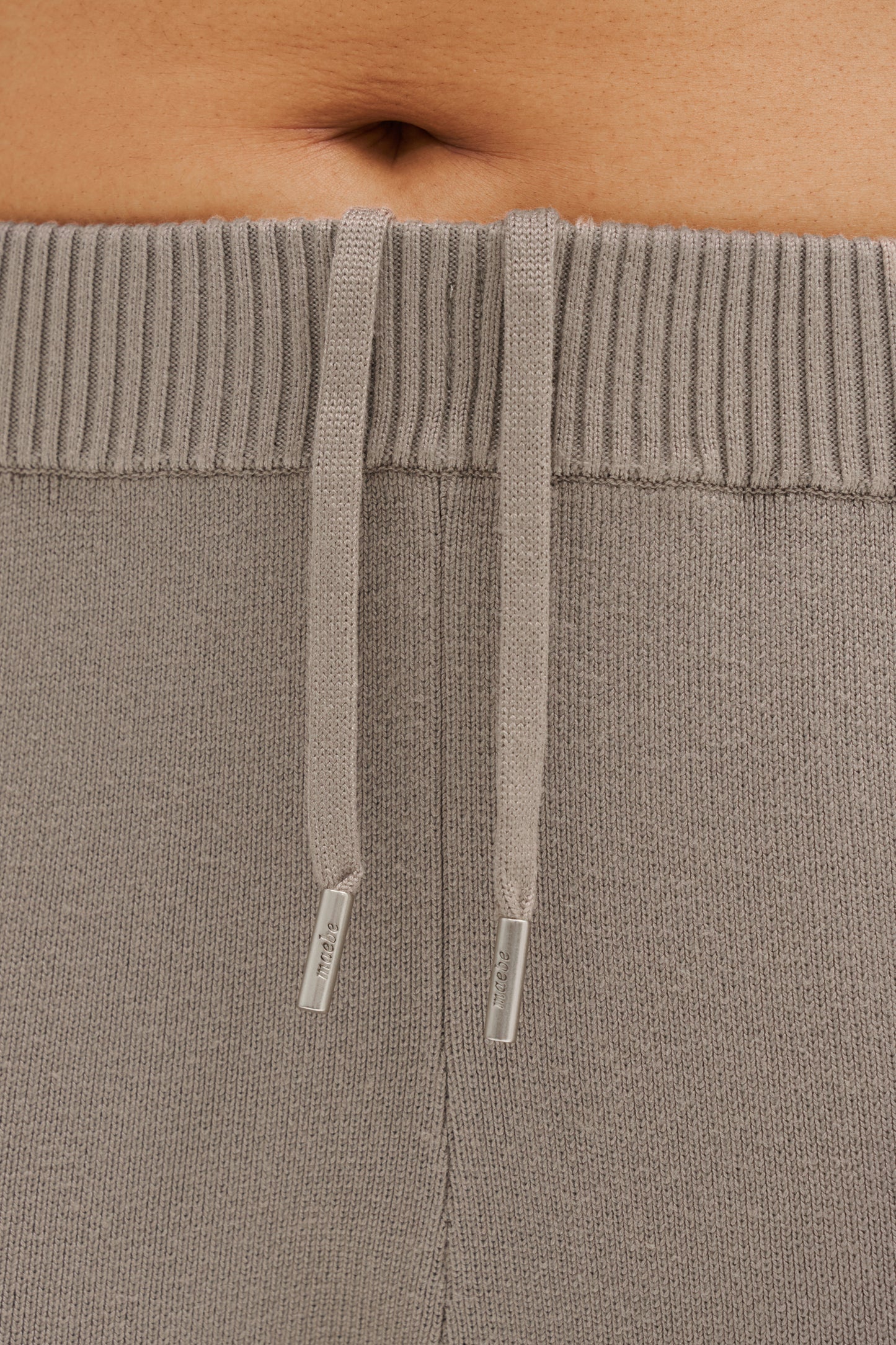 Retreat Ribbed Knit Pants - Taupe