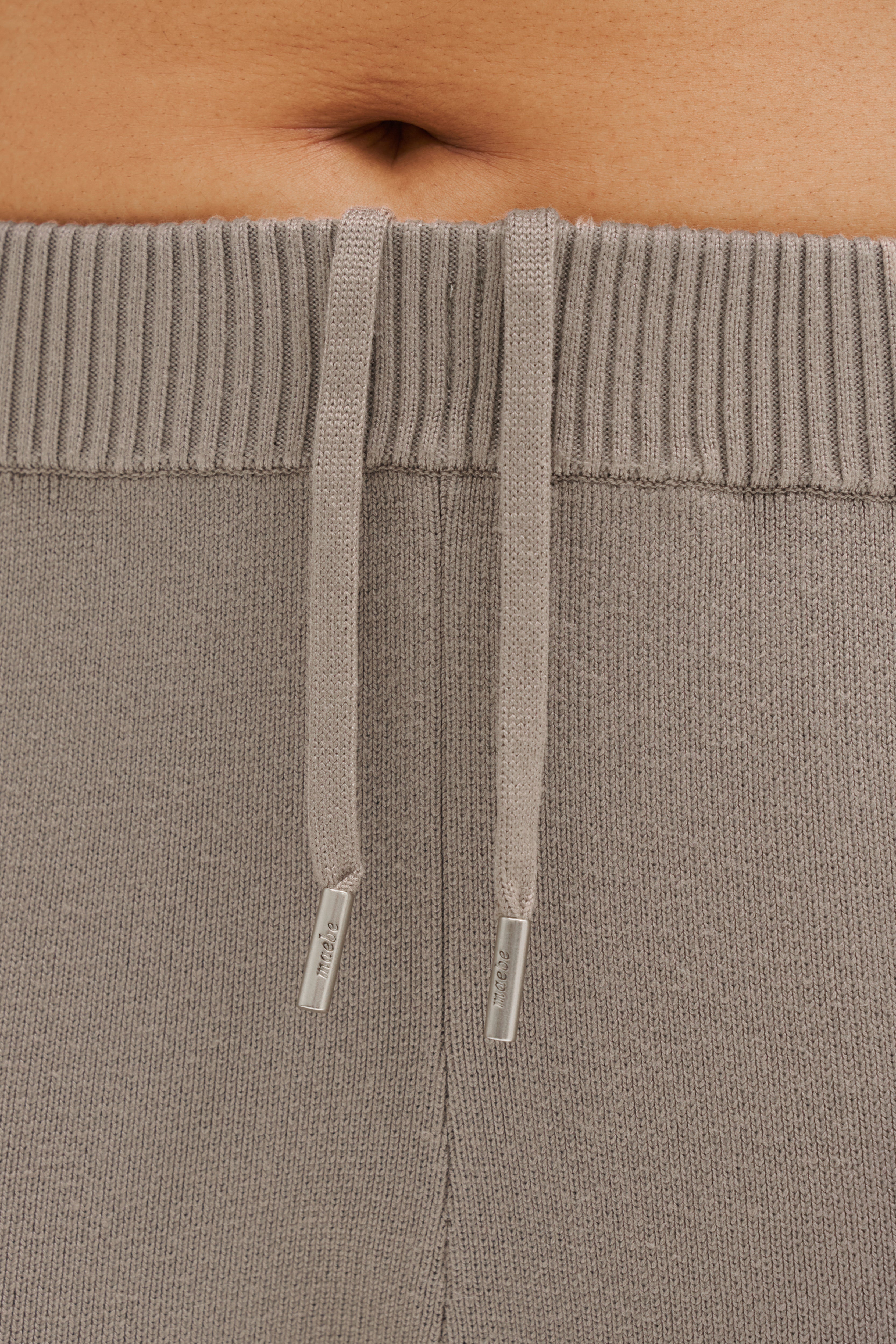 Retreat Ribbed Knit Pants - Taupe