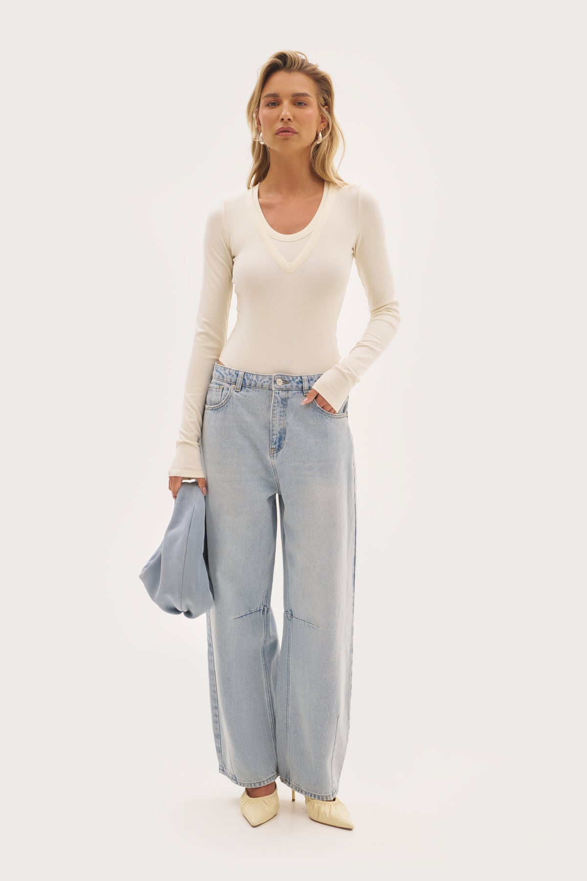 Balloon Fit Jeans Light Blue