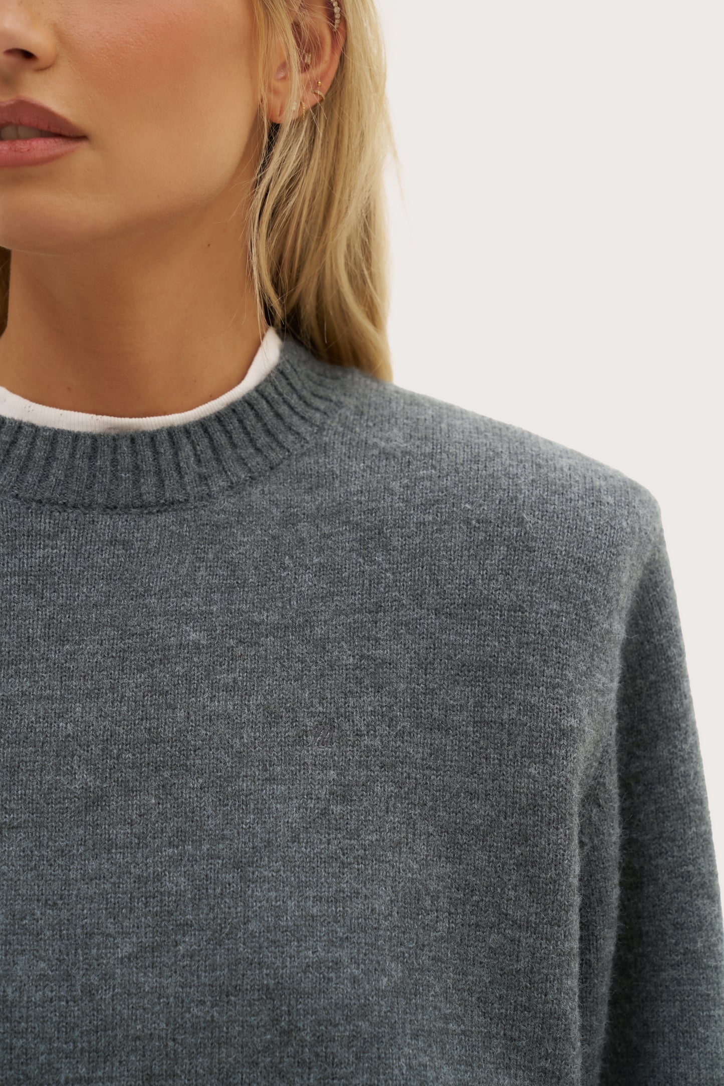 Power Knitted Sweater - Grey