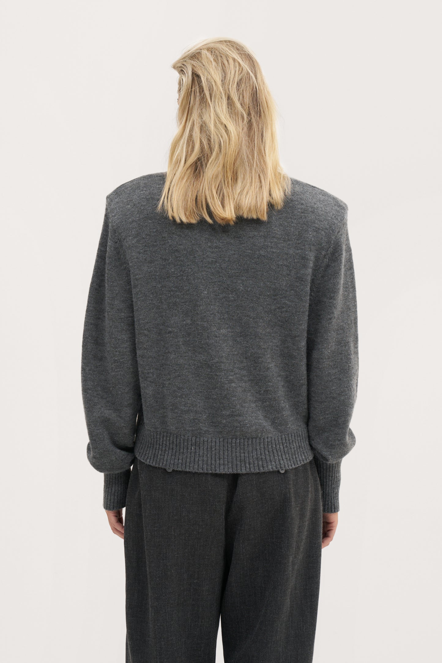 Power Knitted Sweater - Grey