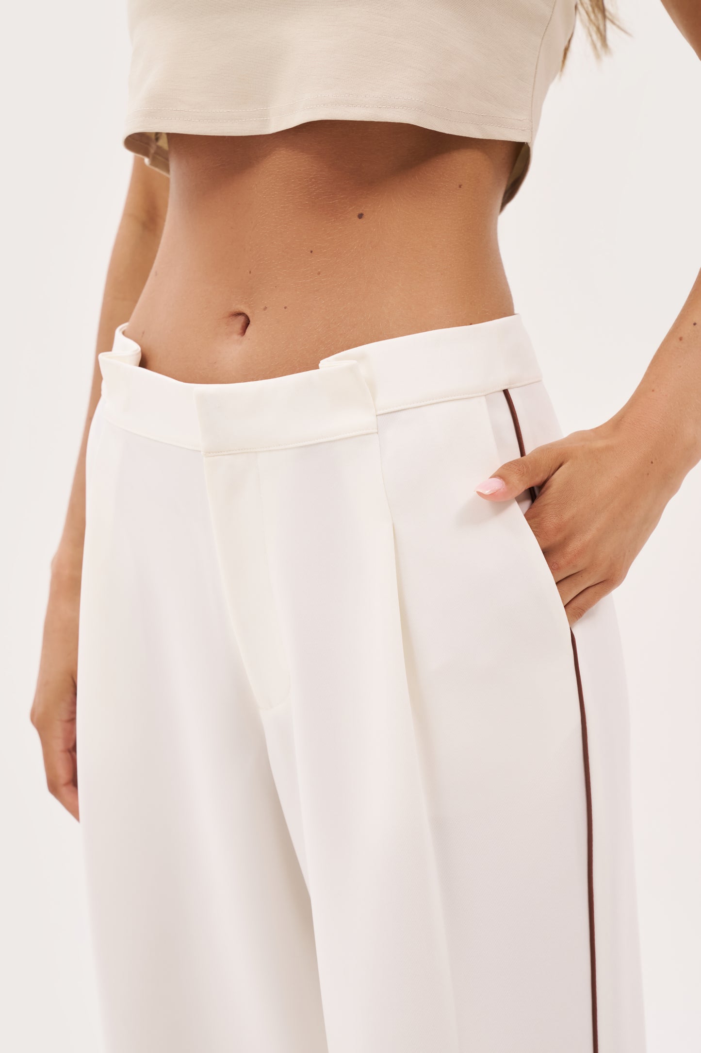 Resort Piped Trousers - Off White