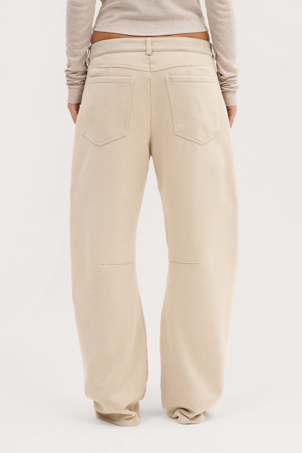 Double Up Washed Trousers - Beige