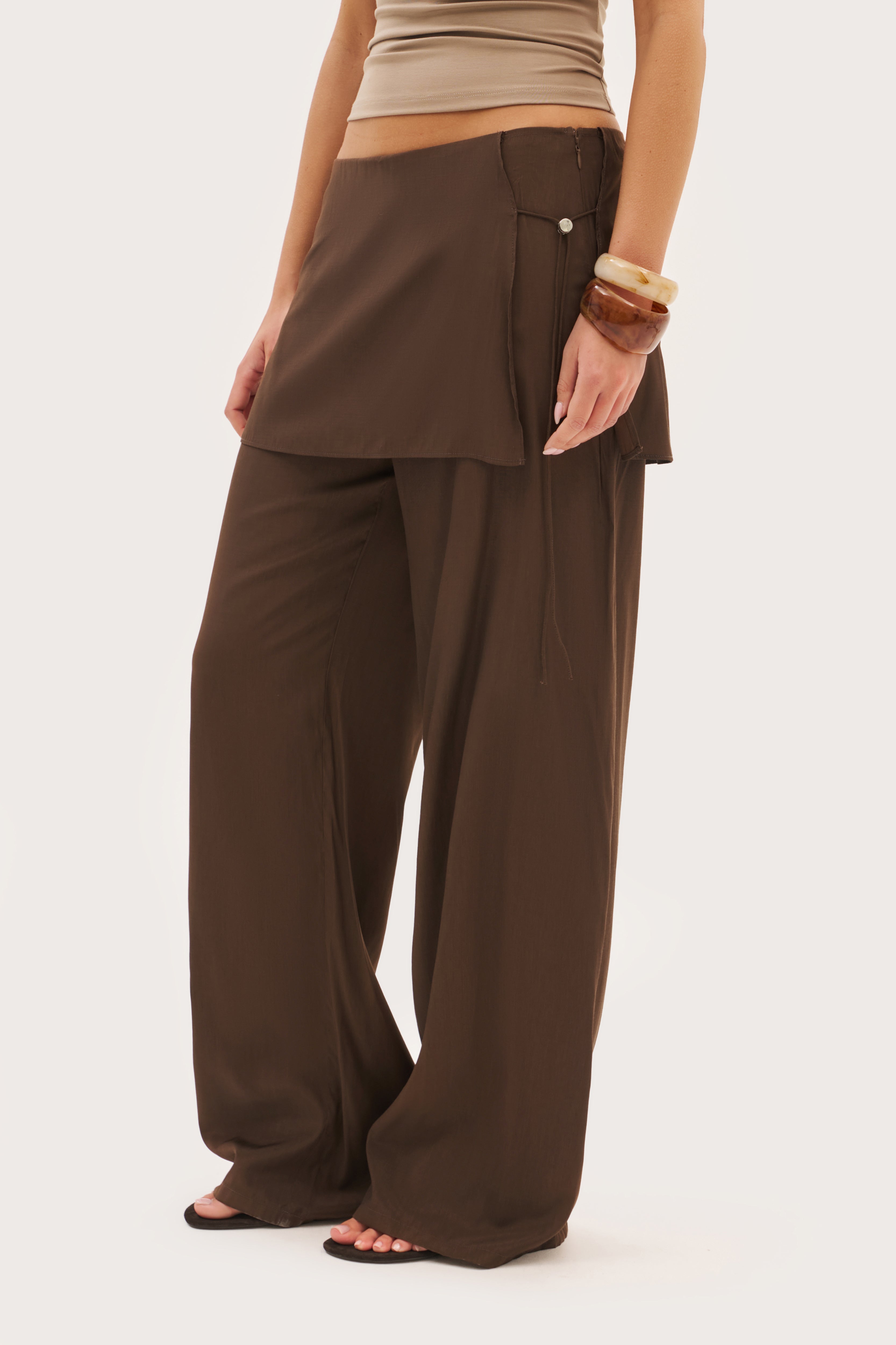 Dusk Skirt Trousers - Brown