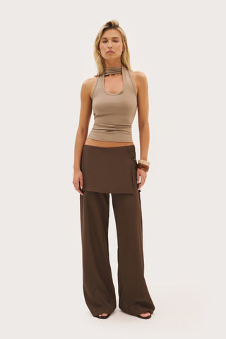 Dusk Skirt Trousers - Brown