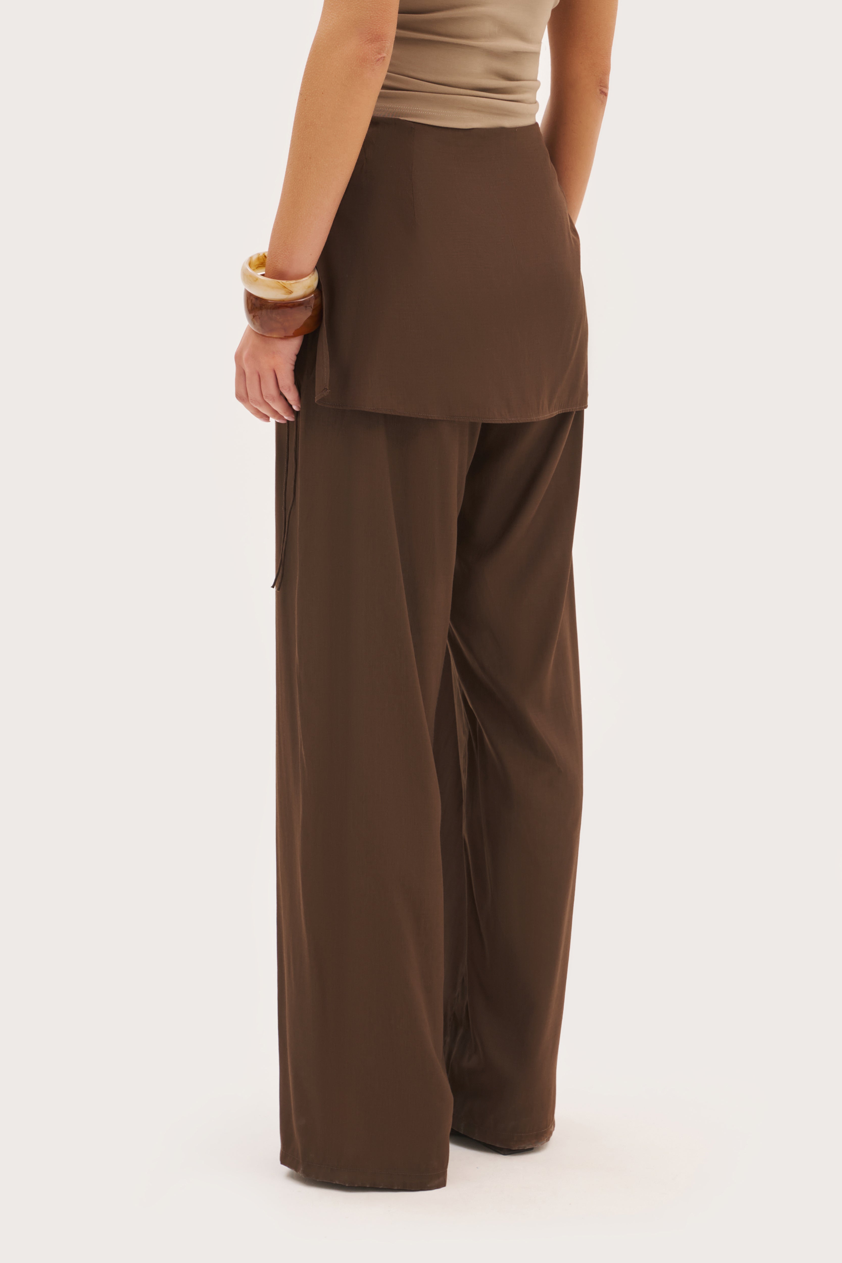 Dusk Skirt Trousers - Brown