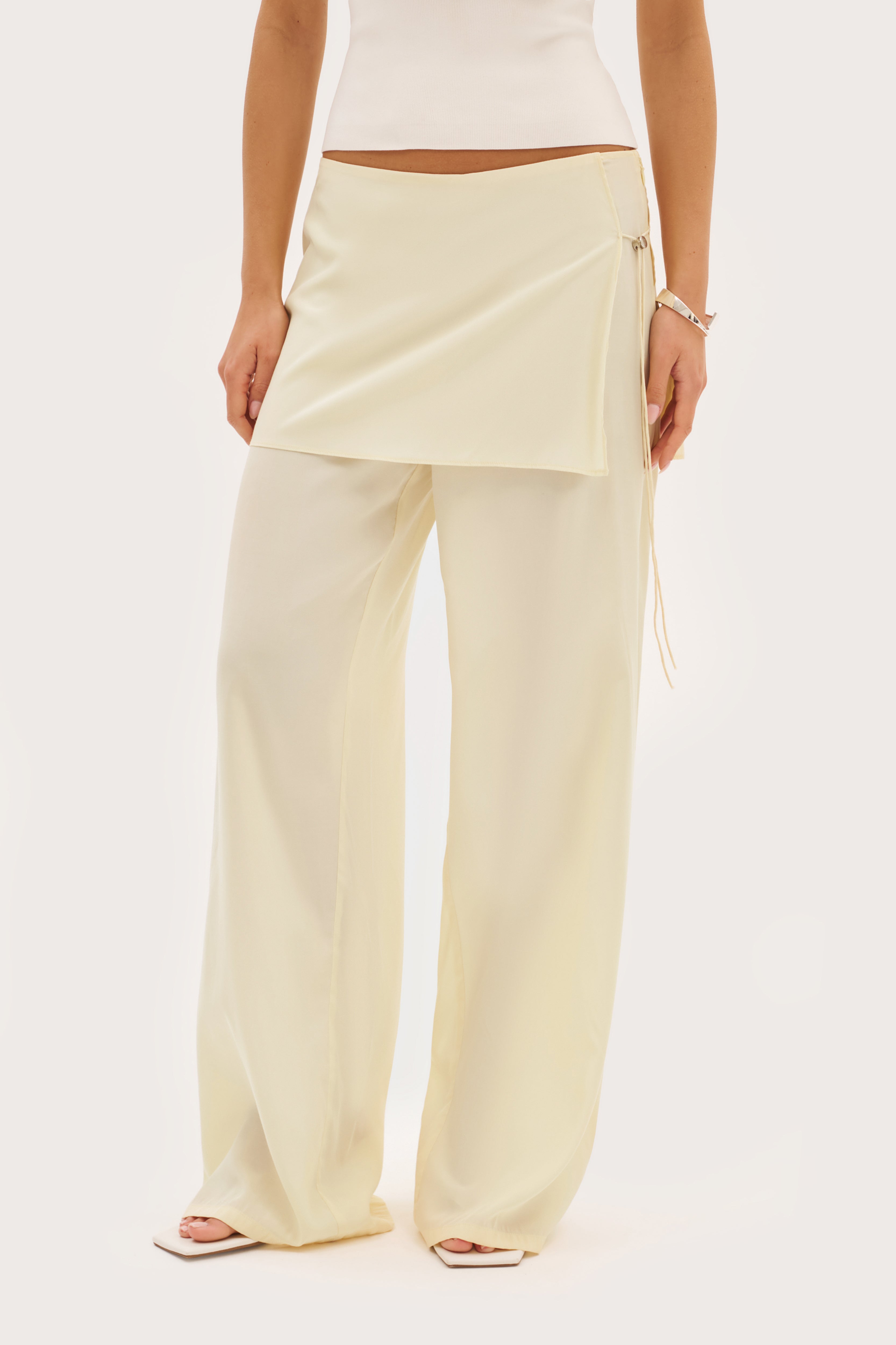 Dusk Skirt Trousers - Butter Yellow