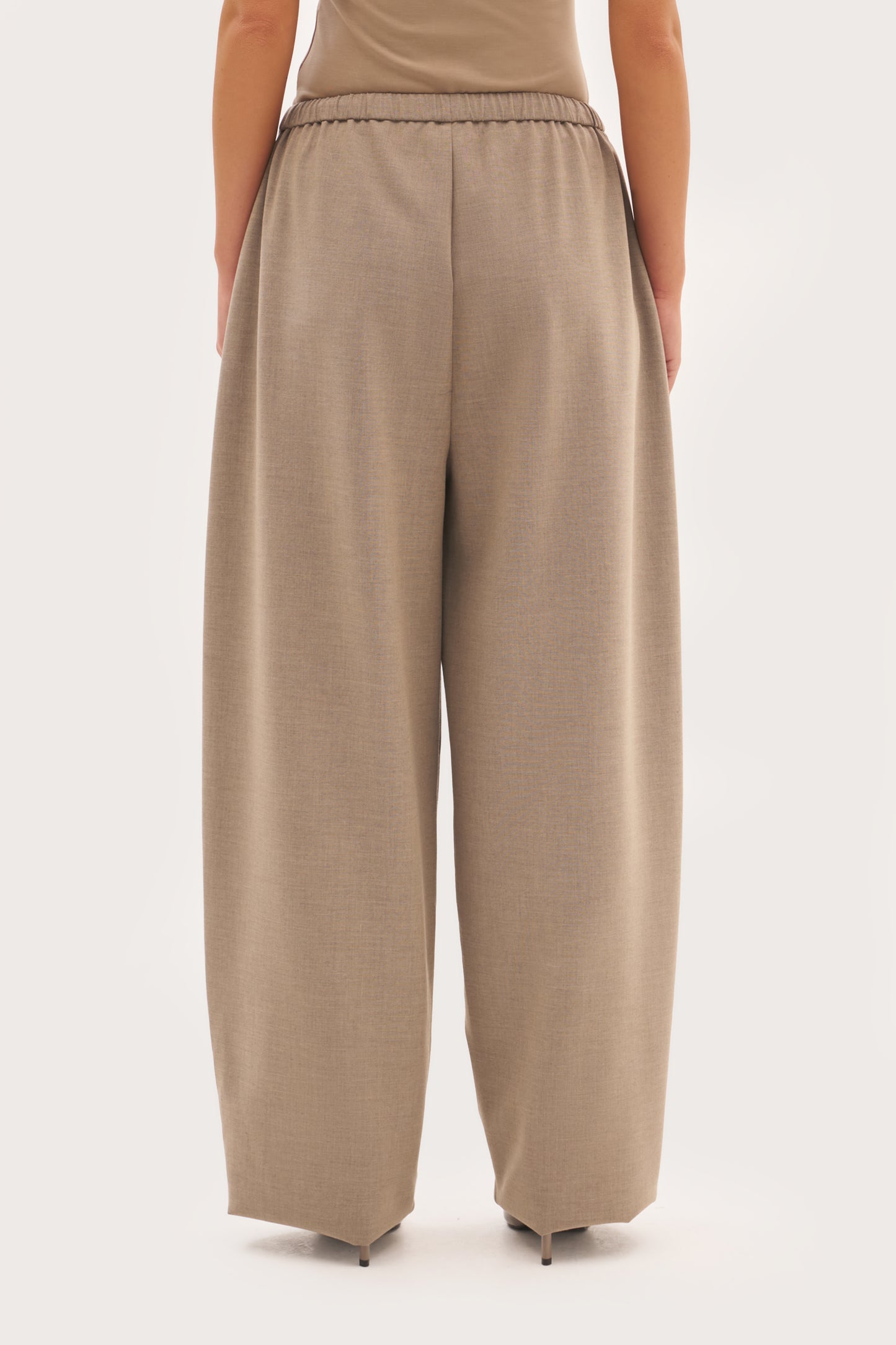 Alora Tailored Balloon Pants - Taupe