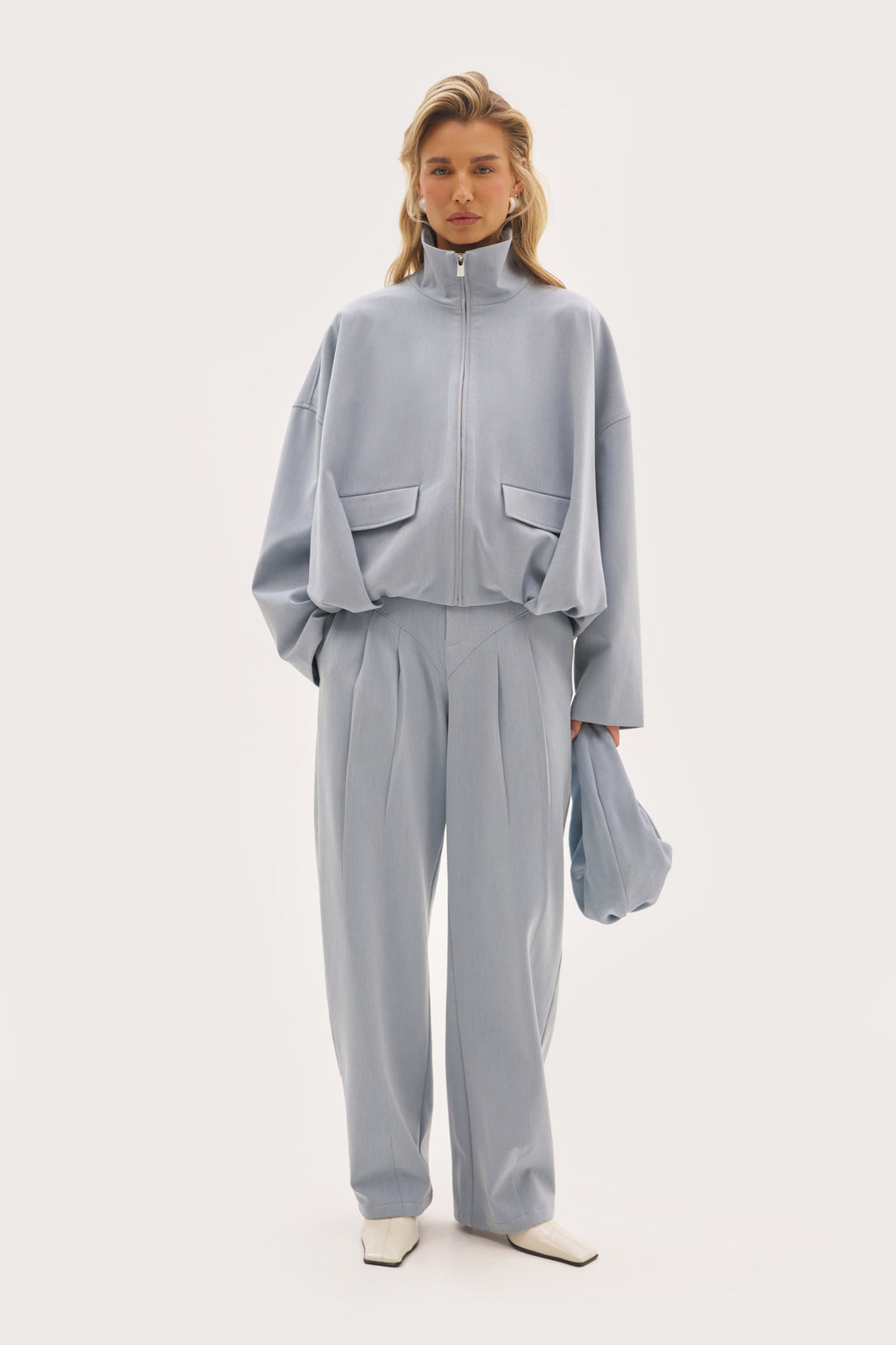 Tailored Track Jacket - Washed Blue