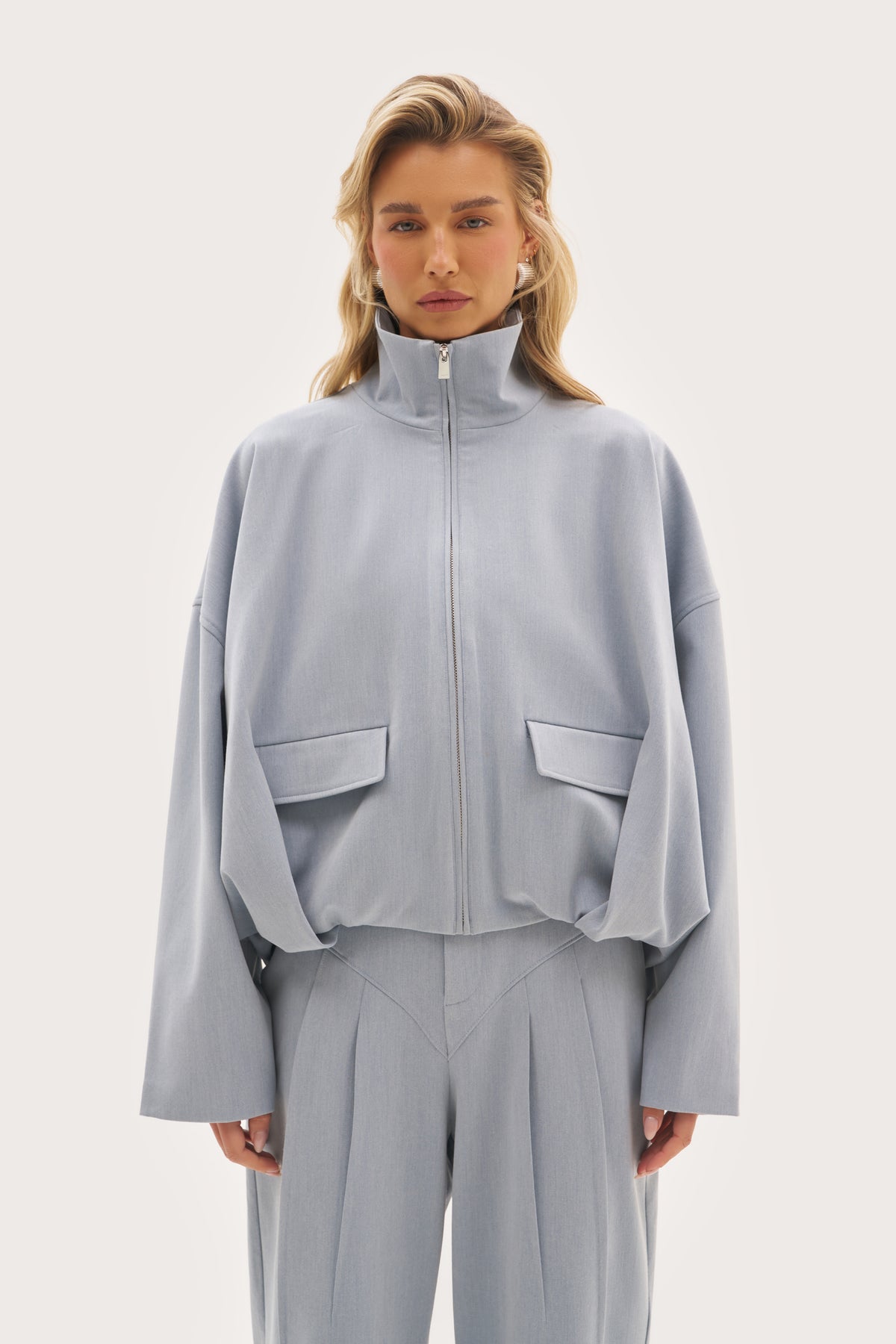 Tailored Track Jacket - Washed Blue