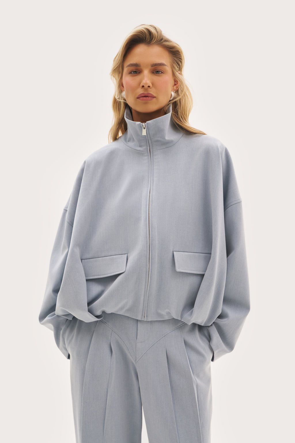 Tailored Track Jacket - Washed Blue